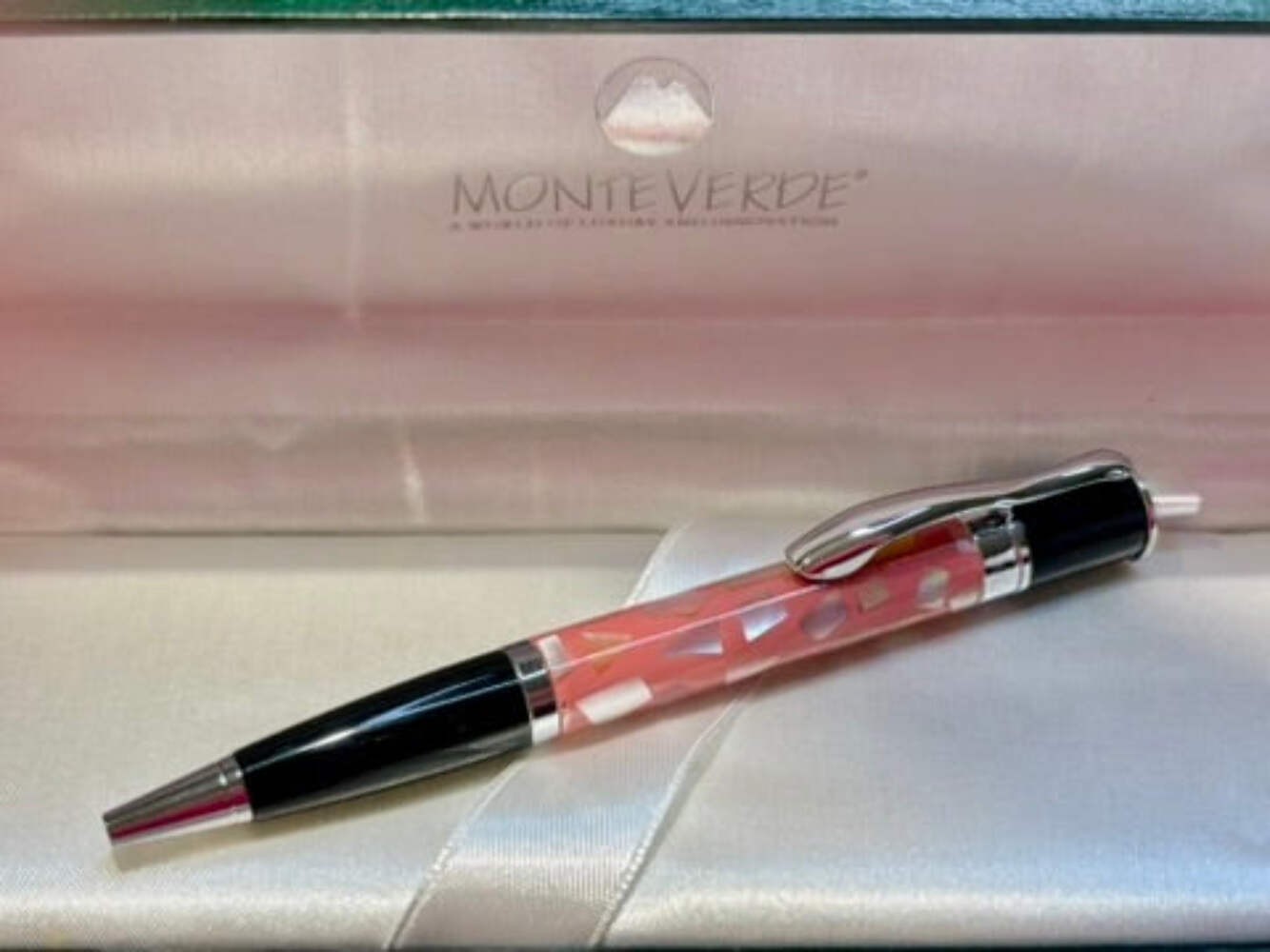 Monteverde Mini Jewelria Shell Pink Ballpoint Pen | New Old Stock in Box