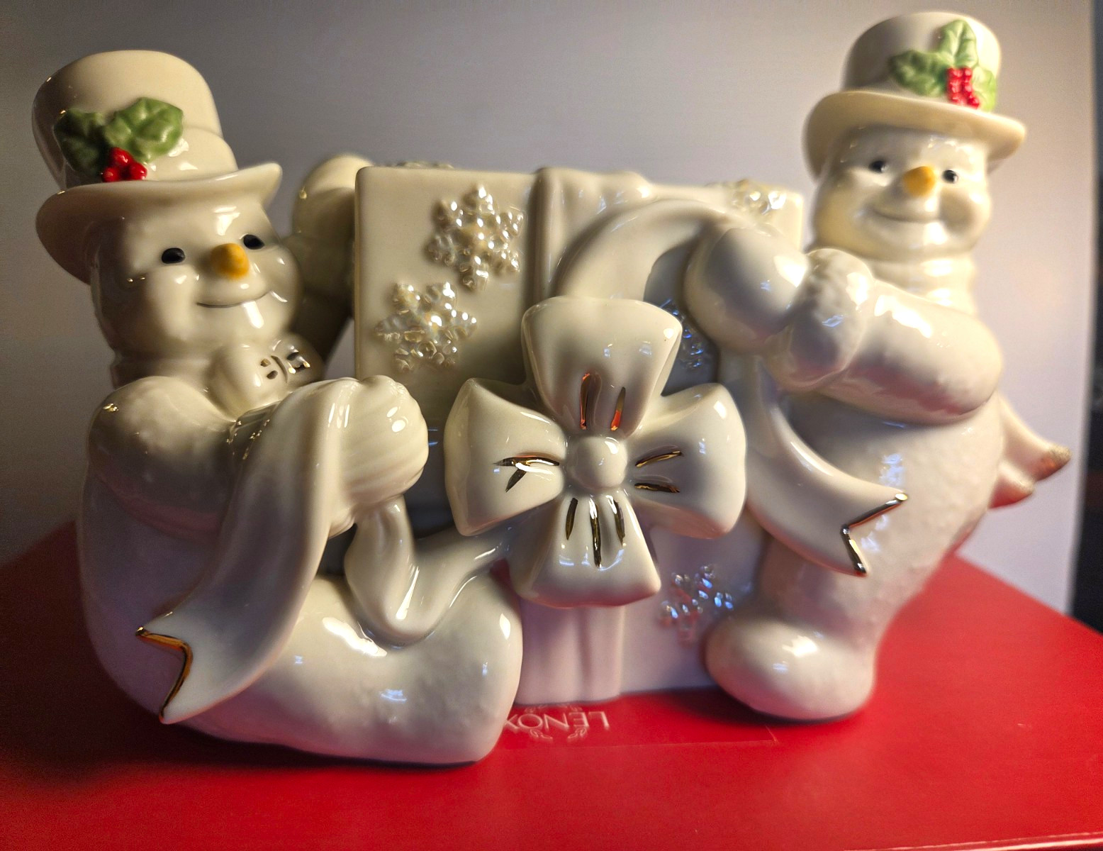 Lenox American by Design Porcelain Snowman Christmas Figurine Boxed