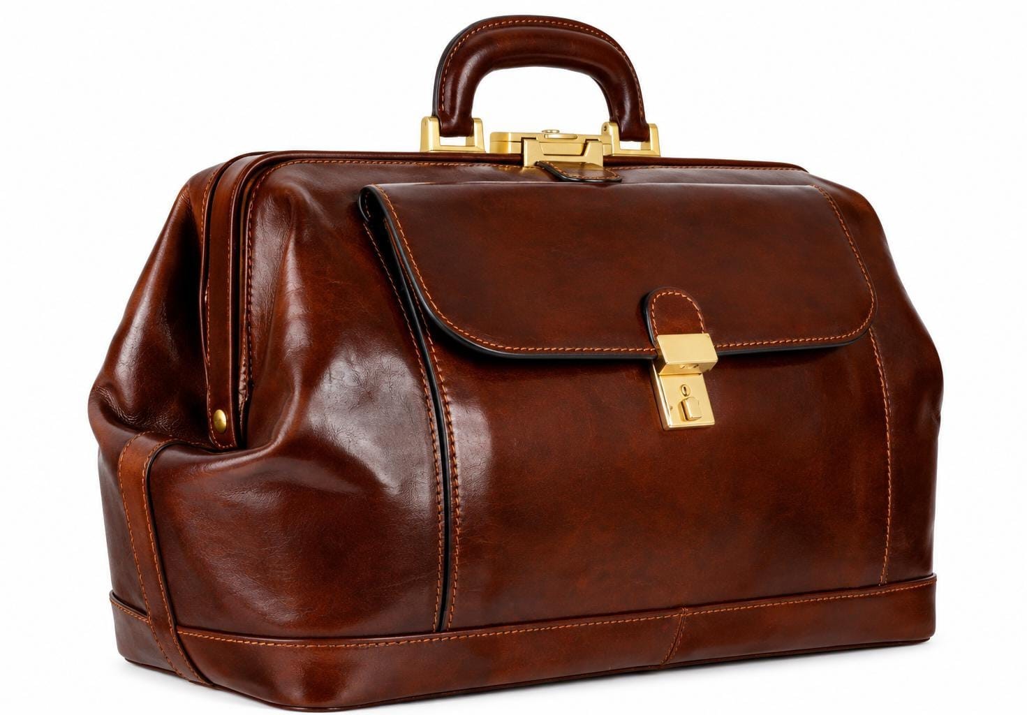 Men Genuine Leather Doctor Bag Vintage Gladstone Travel Bag Briefcase Brown Men Genuine Leather Doctor Bag Vintage Gladstone Travel Bag Briefcase Brown
