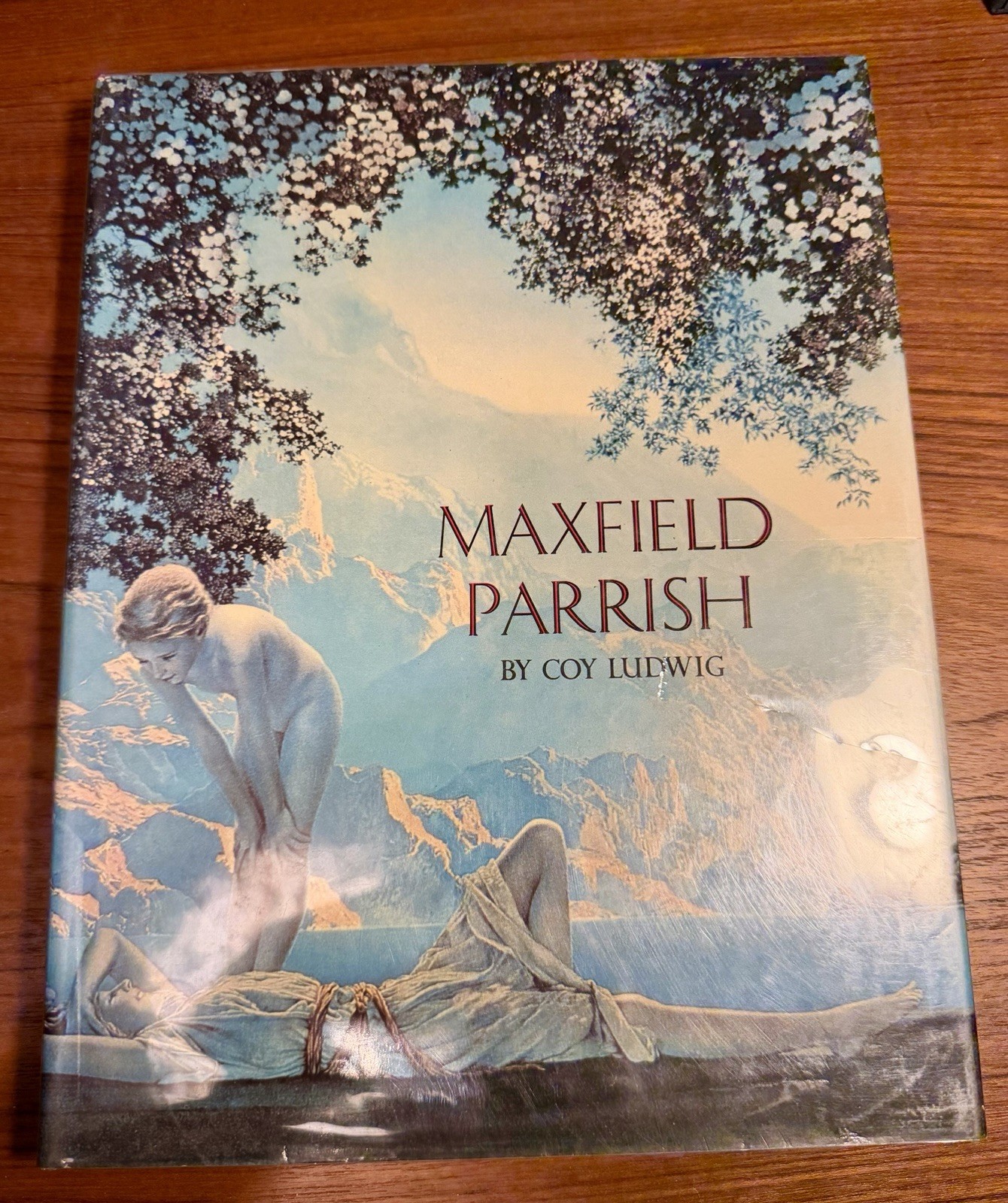 Maxfield Parrish Coy Ludwig 2nd Printing 1974 Hardcover w/DJ in Mylar Color &B&W