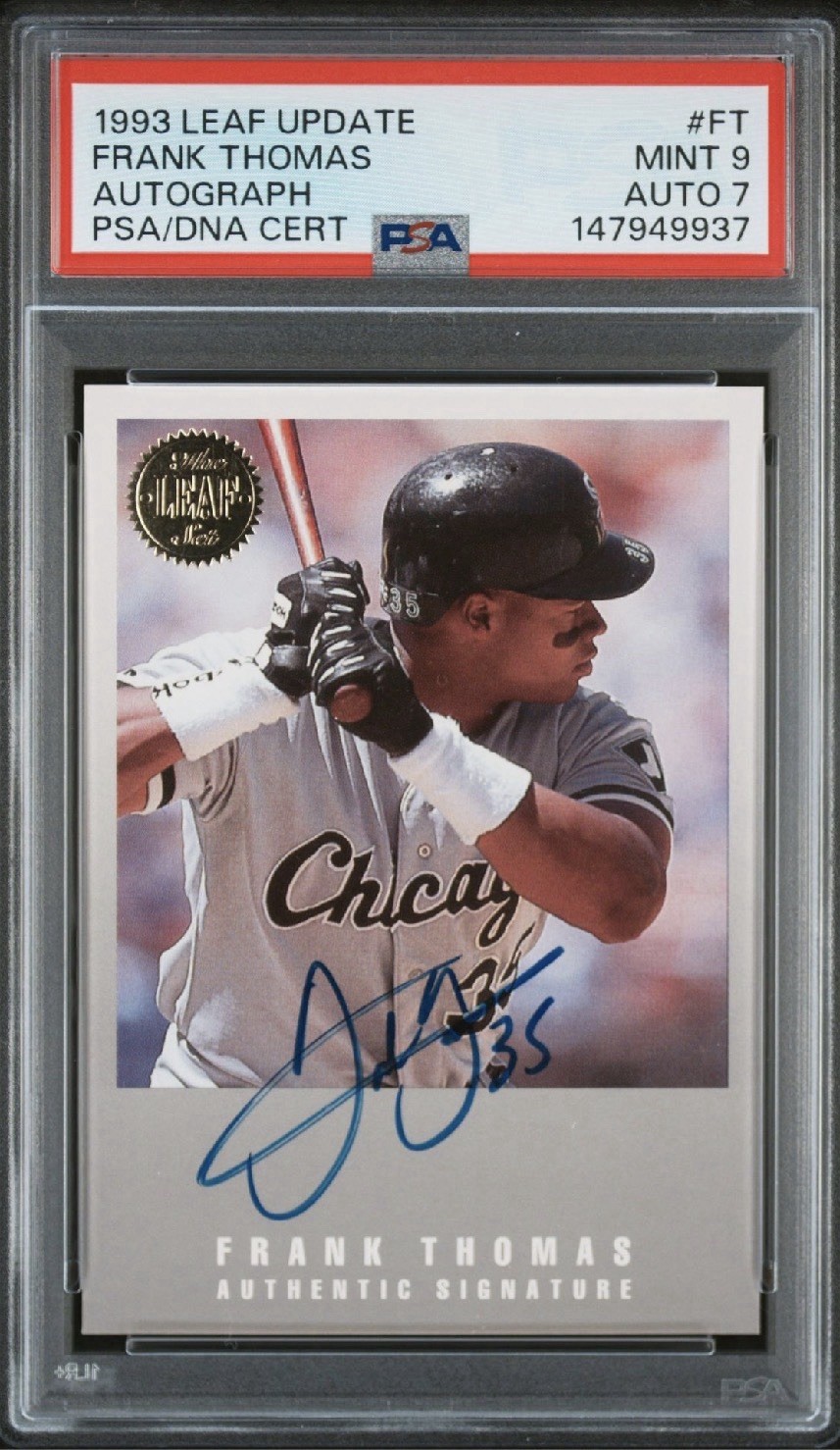 **PSA 9** 1993 Leaf Update Frank Thomas #FT AU/3500 PSA 9/7 Gorgeous **PSA 9** 1993 Leaf Update Frank Thomas #FT AU/3500 PSA 9/7 Gorgeous
