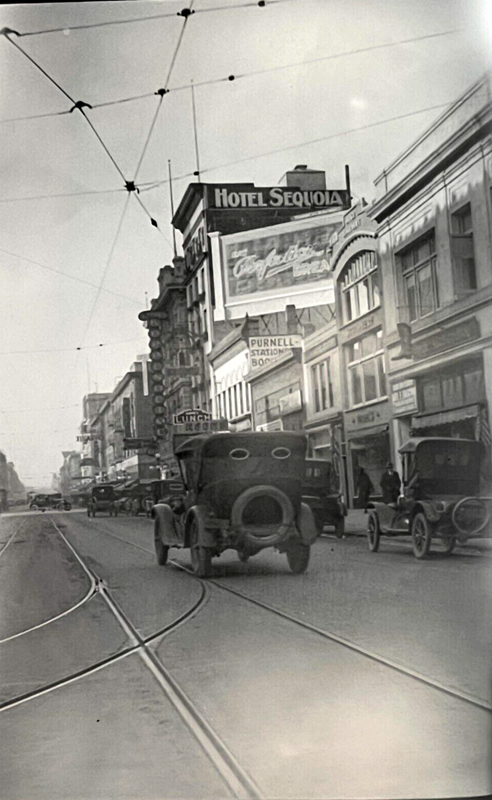 SACRAMENTO ANTIQUE PHOTO NEGATIVE SEQUOIA K STREET c. 1920s SACRAMENTO ANTIQUE PHOTO NEGATIVE SEQUOIA K STREET c. 1920s