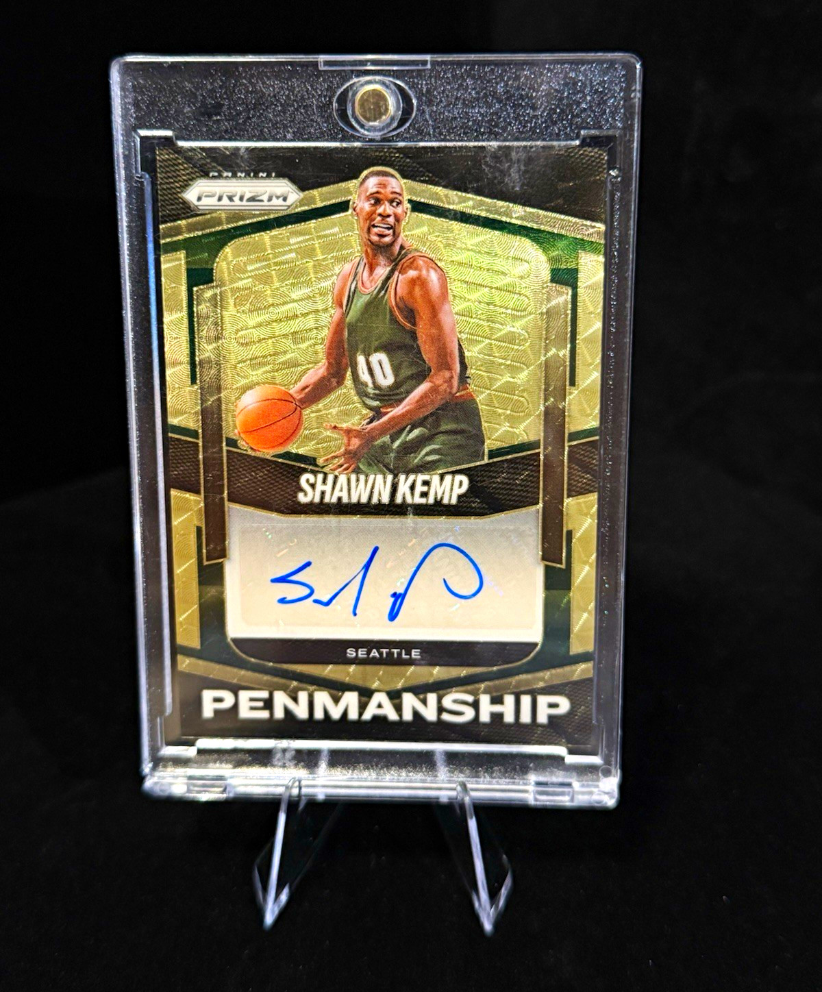 Panini 2025-26 Prizm Shawn Kemp PEN-KEM Penmanship Auto 4/5 Seattle Panini 2025-26 Prizm Shawn Kemp PEN-KEM Penmanship Auto 4/5 Seattle