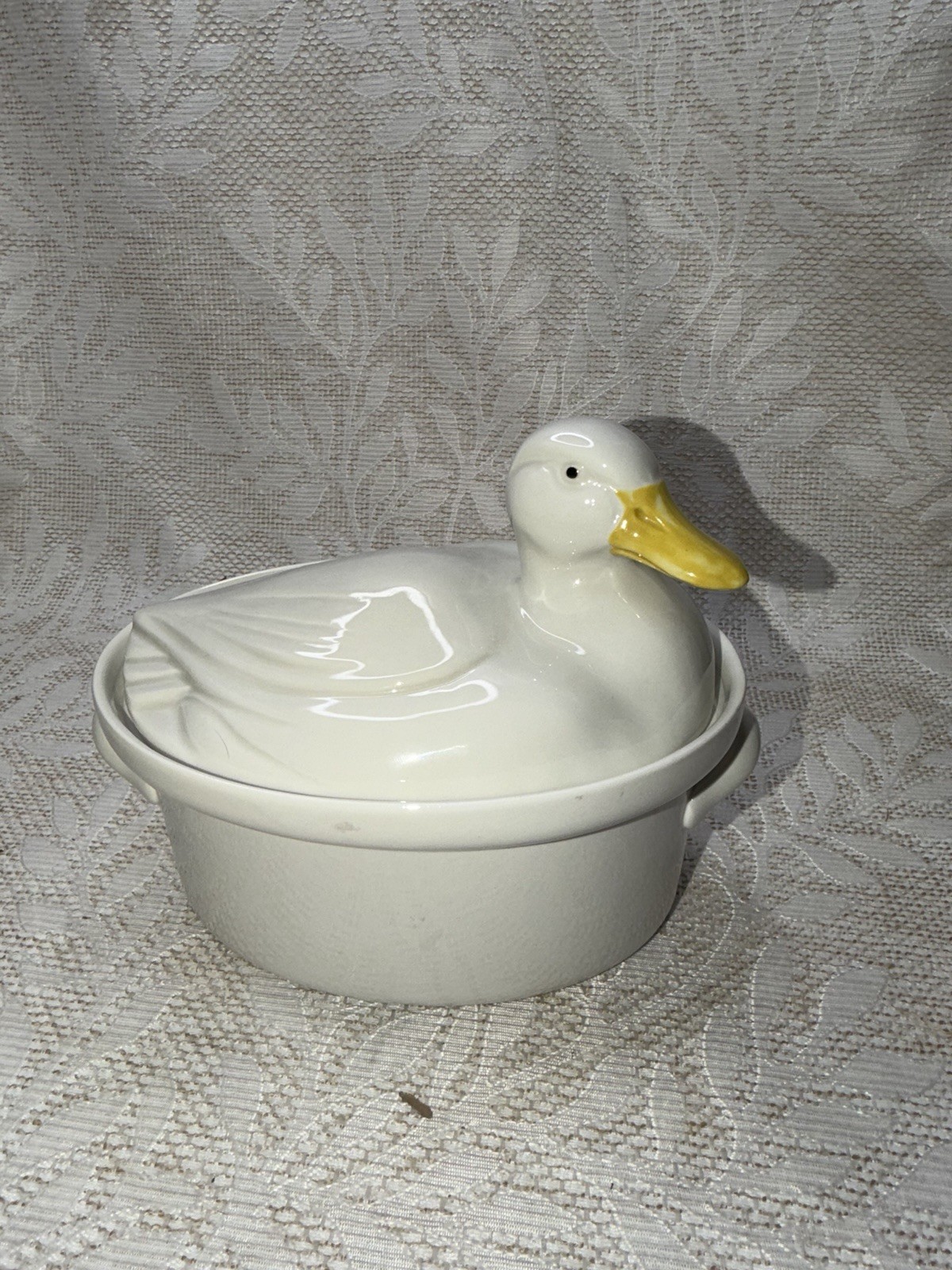 VTG White Hall Carbone Duck Covered Casserole Dish Tureen Farmhouse Country VTG White Hall Carbone Duck Covered Casserole Dish Tureen Farmhouse Country