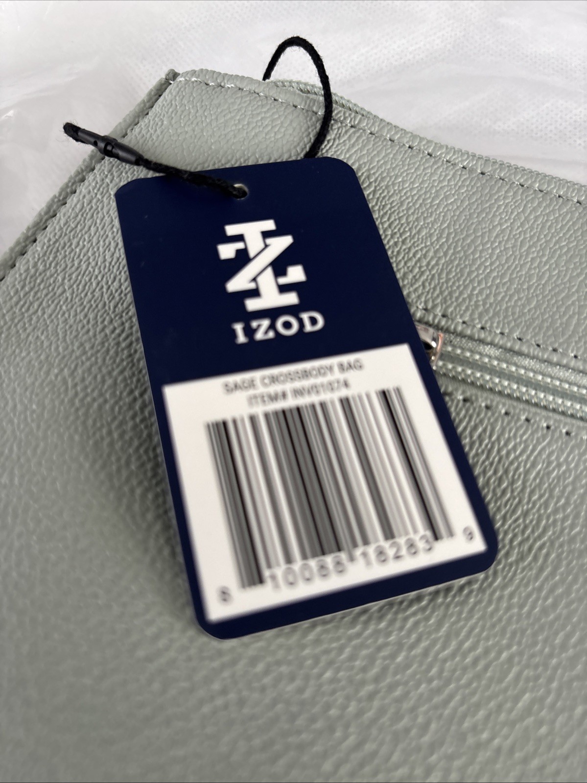 IZOD Sage Green Crossbody Handbag Faux Leather Adjustable Strap NWT Dust Bag IZOD Sage Green Crossbody Handbag Faux Leather Adjustable Strap NWT Dust Bag
