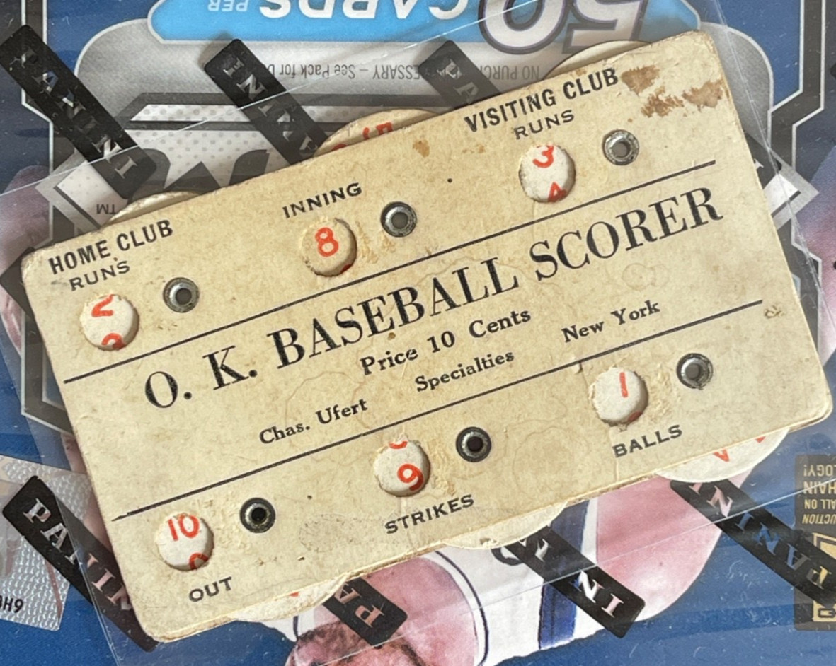 Vintage 1920s O.K. Baseball Scorer Pocket Mechanical Clicker - Detroit Barber