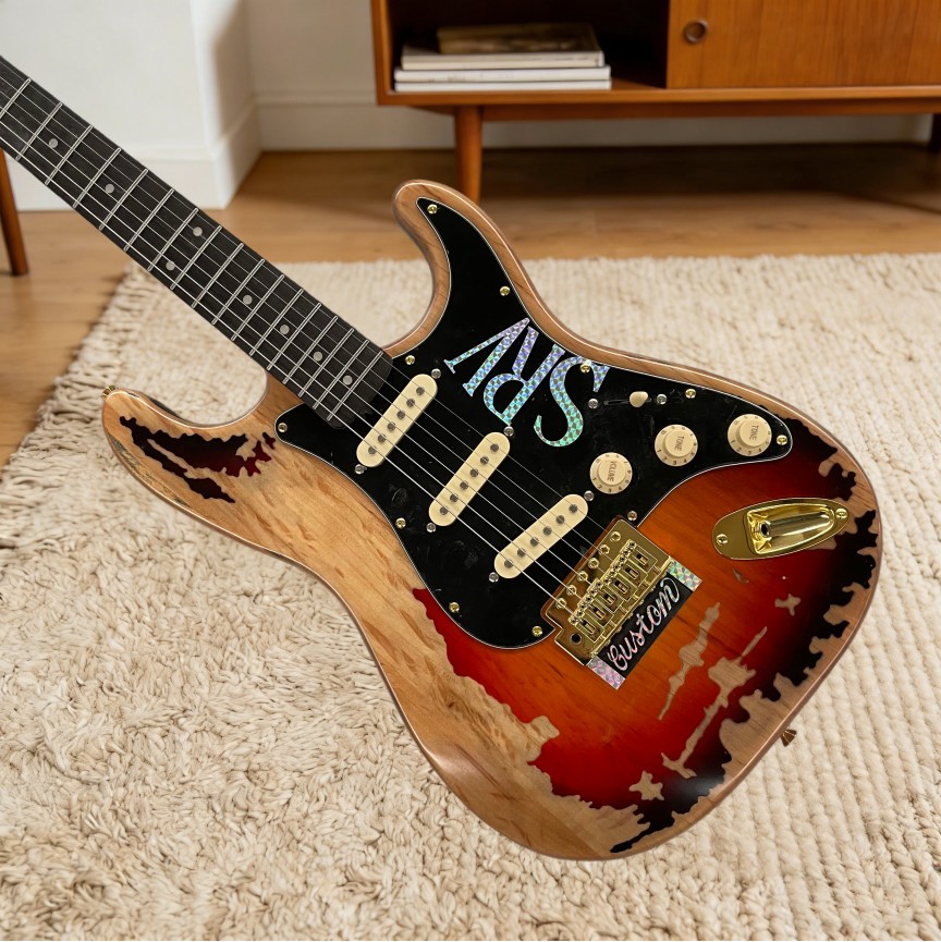 Vintage ST Electric Guitar SSS Pickups Gold Hardware Rosewood Fretboard New SRV Vintage ST Electric Guitar SSS Pickups Gold Hardware Rosewood Fretboard New SRV
