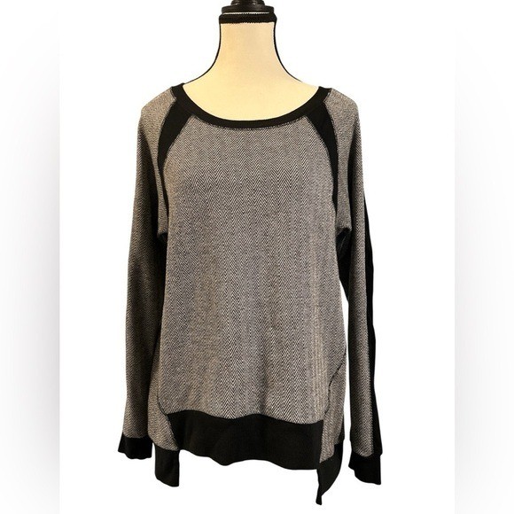 Michael Stars Black and Gray Knit Top