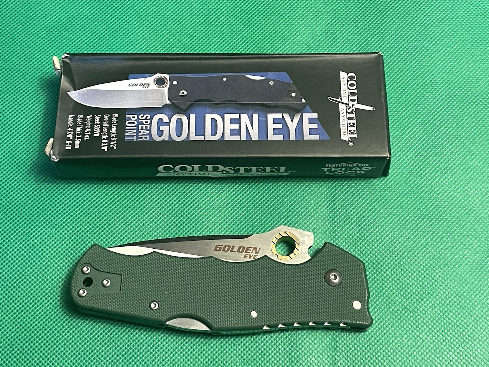 Cold Steel Golden Eye S35VN G10 Folding Knife New open box