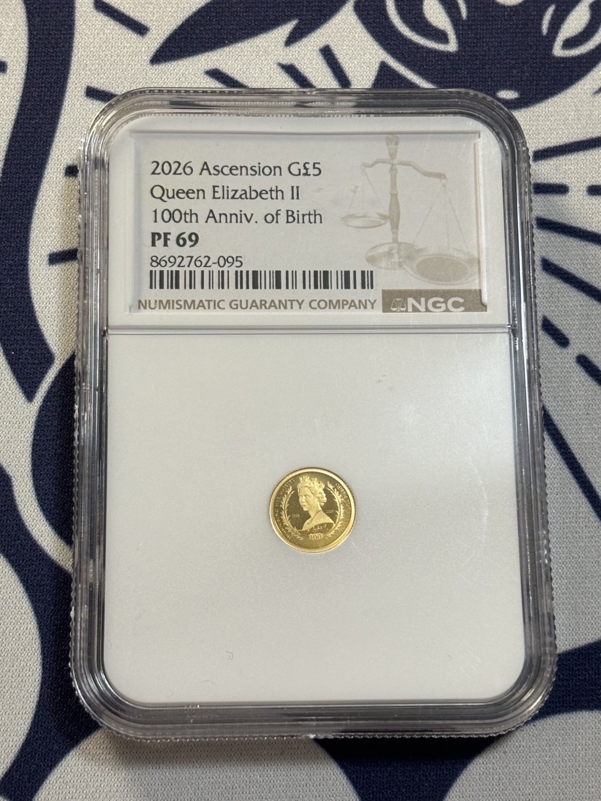 2026 Ascension Gold G$5 Queen Elizabeth II 100th Anniv. Birth PF69 NGC 2026 Ascension Gold G$5 Queen Elizabeth II 100th Anniv. Birth PF69 NGC