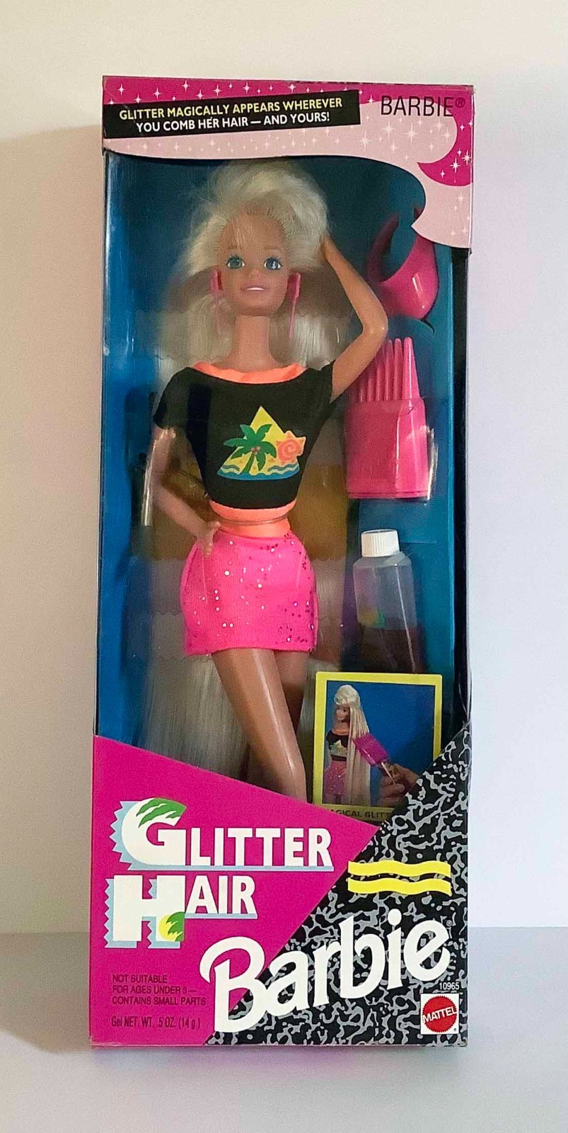 Vintage 1993 GLITTER HAIR BARBIE DOLL Mattel Original Box BLONDE Vintage 1993 GLITTER HAIR BARBIE DOLL Mattel Original Box BLONDE