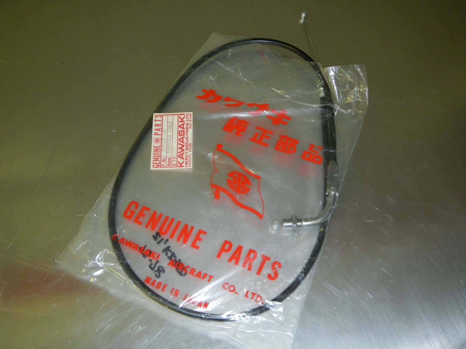 Kawasaki NOS NEW 54012-147 throttle Cable Z1 KZ KZ900 KZ1000 Police 1973-78