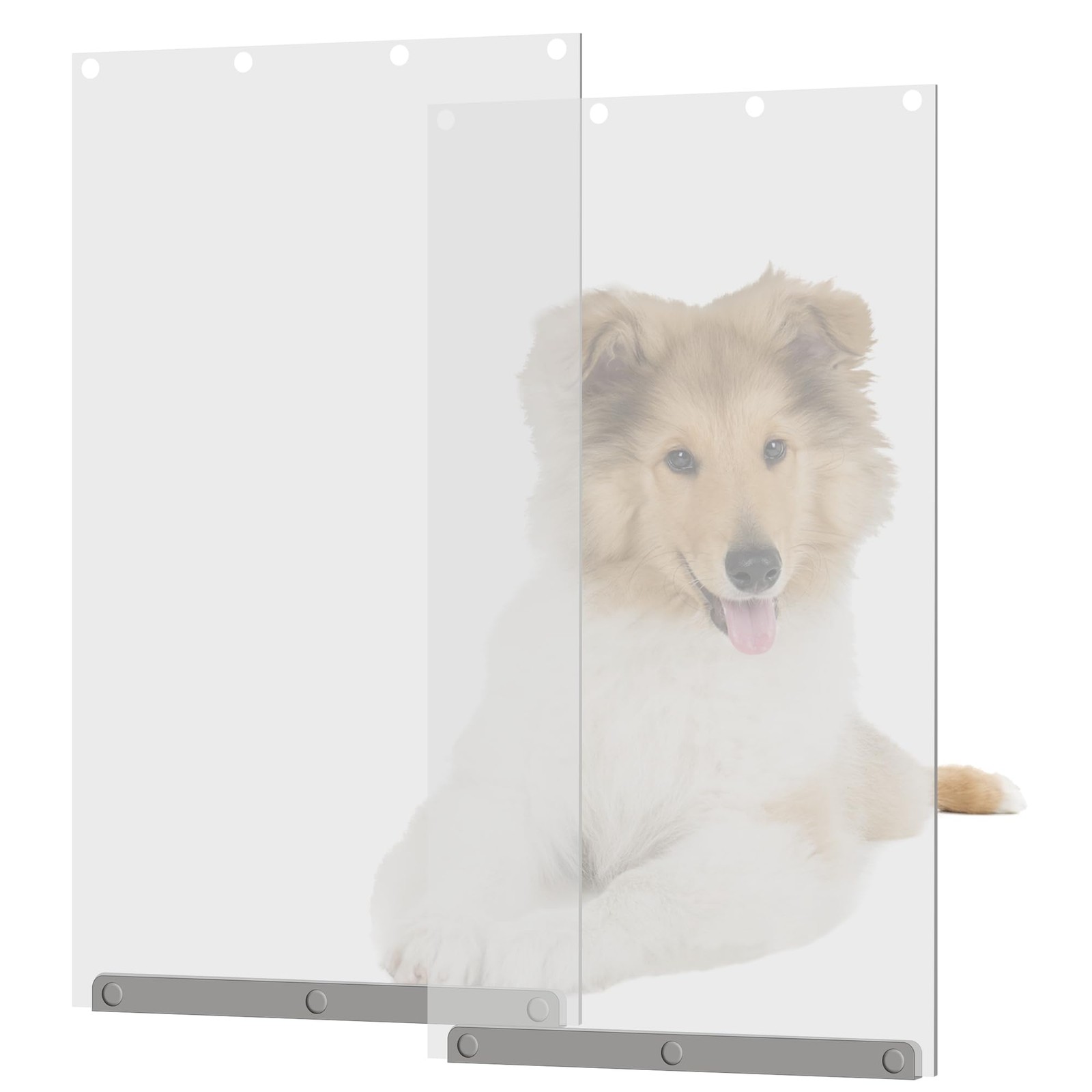 TonGass (2-Pack) Transparent Dog Door Flap Large, Transparent/Clear TonGass (2-Pack) Transparent Dog Door Flap Large, Transparent/Clear