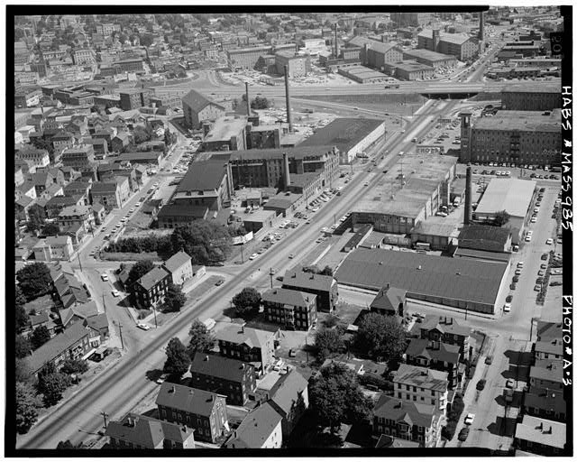 Photo:Fall River MA Davol Mills Rodman St Plymouth Ave 1968 Aerial View