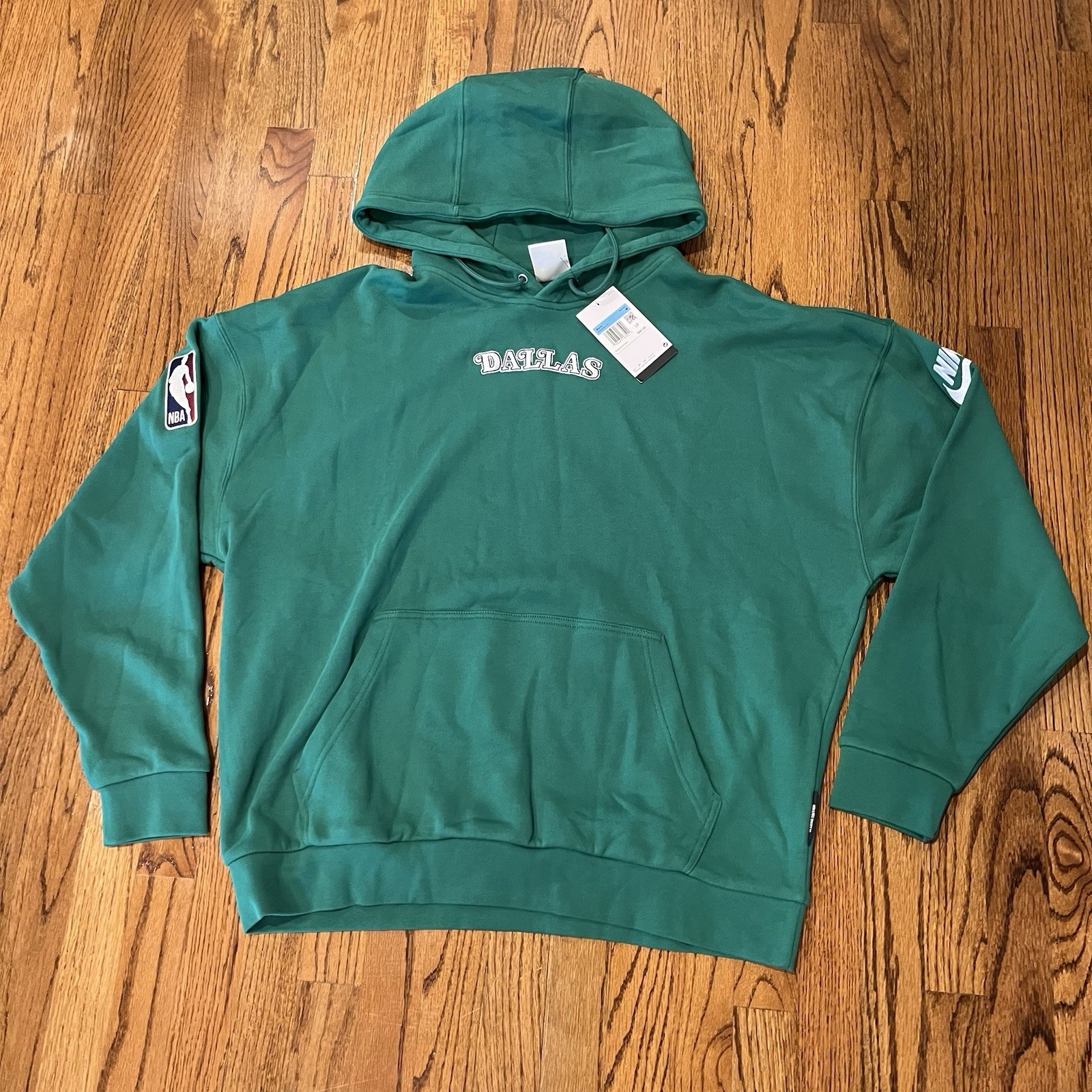 Nike Dallas Mavericks 25/26 Hardwood Classics Pullover Green Hoodie Size Large Nike Dallas Mavericks 25/26 Hardwood Classics Pullover Green Hoodie Size Large