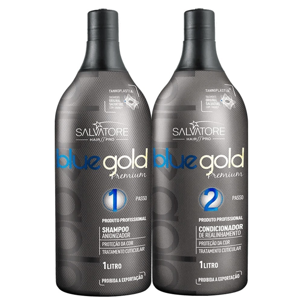 Salvatore Blue Gold Premium Kit 2x1L - Shampoo + Conditioner Smoothing