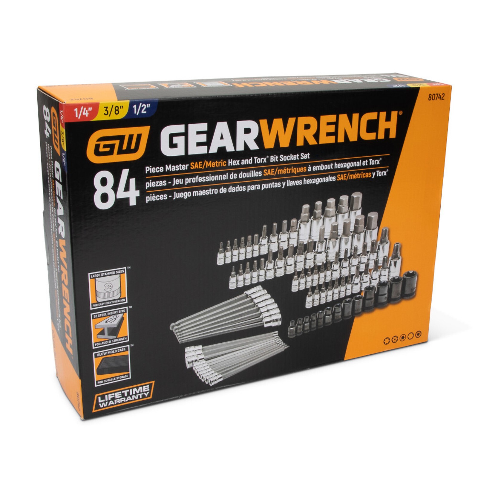 GEARWRENCH 84-Pc. Master Bit Socket Set, Hex, Torx and External Torx,