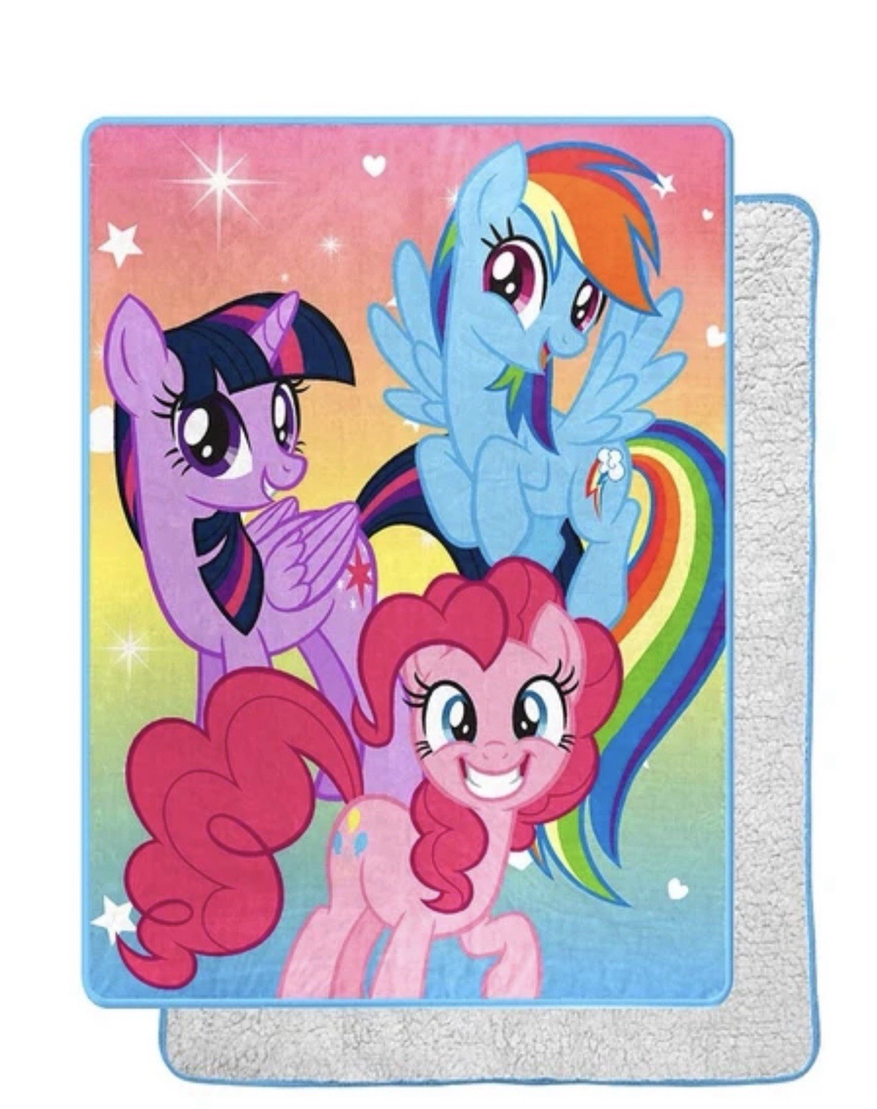 Northwest Hasbro My Little Pony Rainbow Surprise 60 X 80 Blanket With Sherpa