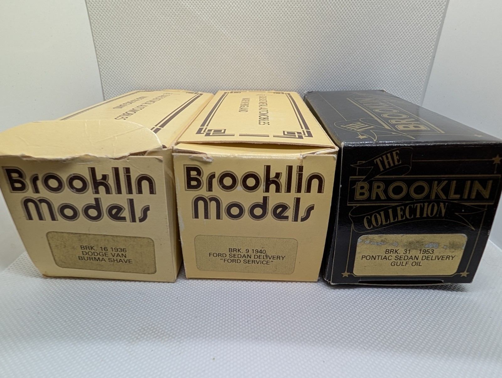 Brooklin Models 1/43 Delivery Vans BRK 9 16 31 Ford Dodge Pontiac Gulf Lot of 3 Brooklin Models 1/43 Delivery Vans BRK 9 16 31 Ford Dodge Pontiac Gulf Lot of 3