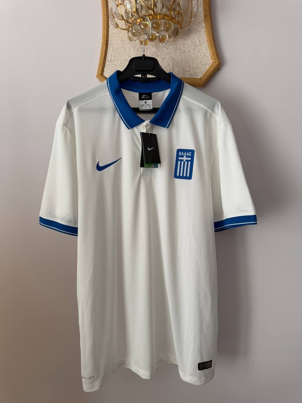 GREECE 2014 2015 AWAY AUTHENTIC PLAYER ISSUE FOOTBALL SHIRT NIKE 647739-104 MENS