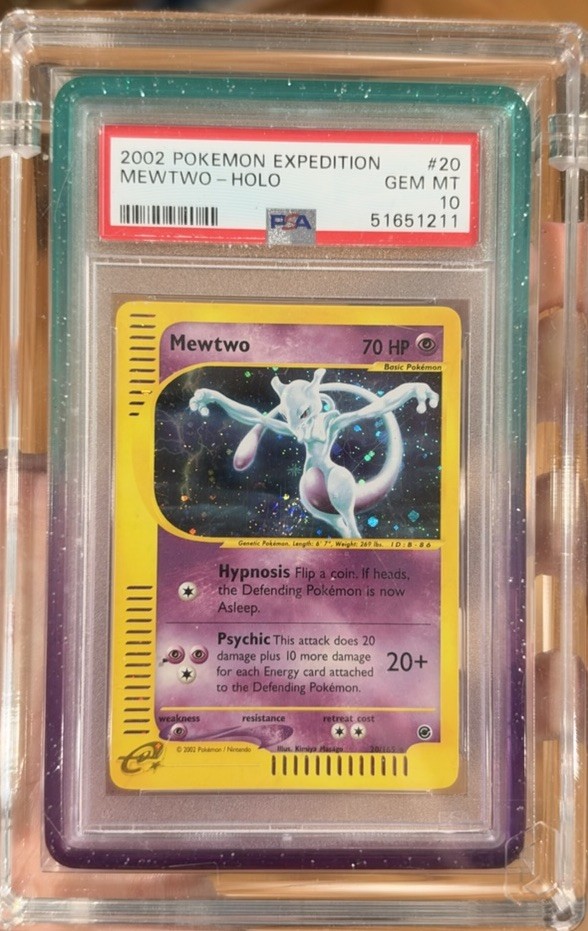 2002 Pokemon Expedition Mewtwo Holo #20 PSA 10 POP 62 *SWIRL*