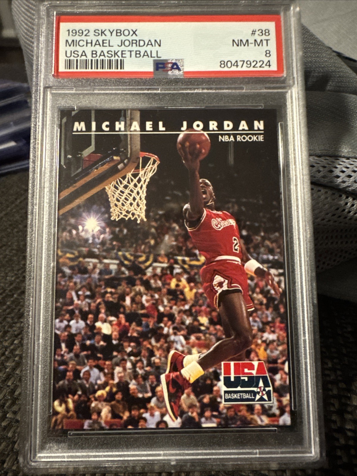 SkyBox 1992 Skybox USA Michael Jordan Rookie Chicago Bulls #38 PSA 8 SSP RARE SkyBox 1992 Skybox USA Michael Jordan Rookie Chicago Bulls #38 PSA 8 SSP RARE
