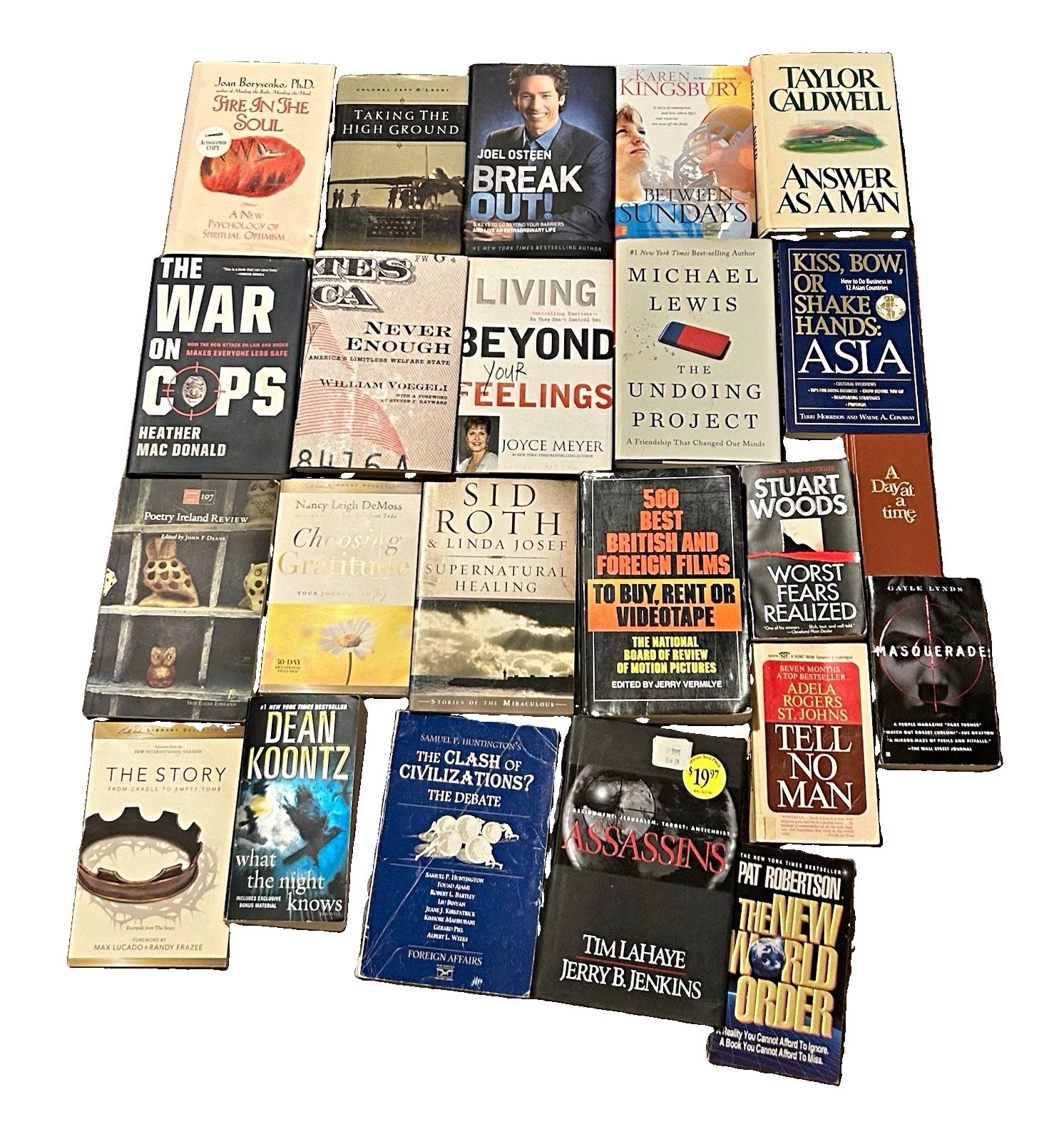 Huge Mixed Book Lot (22 Books) Mostly Paperback 