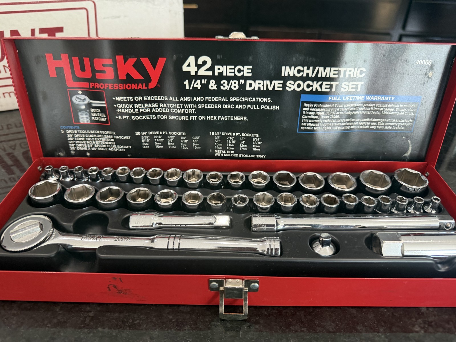 Husky Professional 42-Piece 1/4\ Husky Professional 42-Piece 1/4\