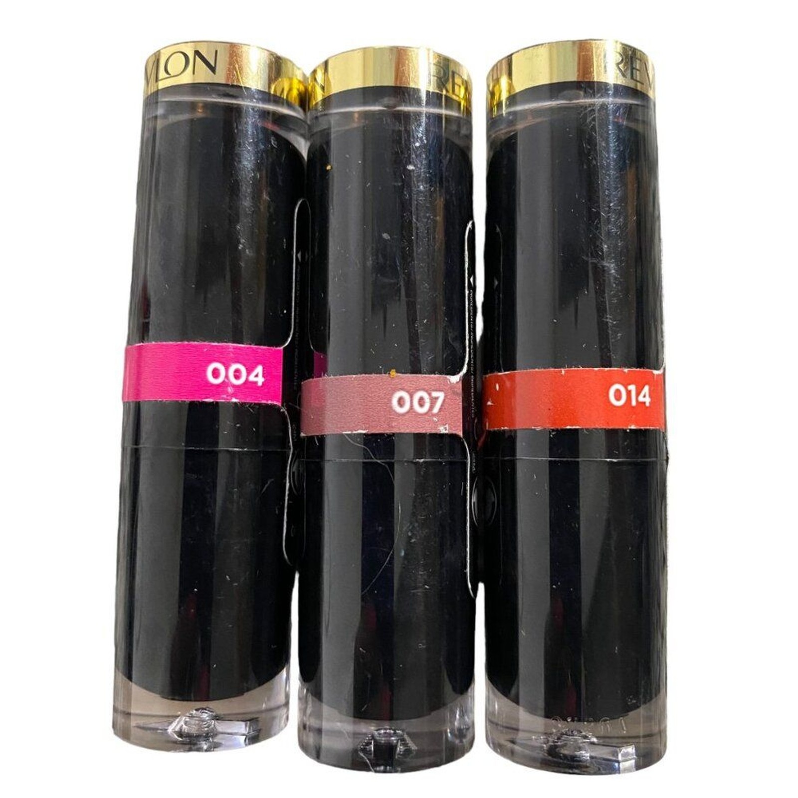 Lot of 3 NEW REVLON Super Lustrous Glass Shine Lipstick 004 007 014
