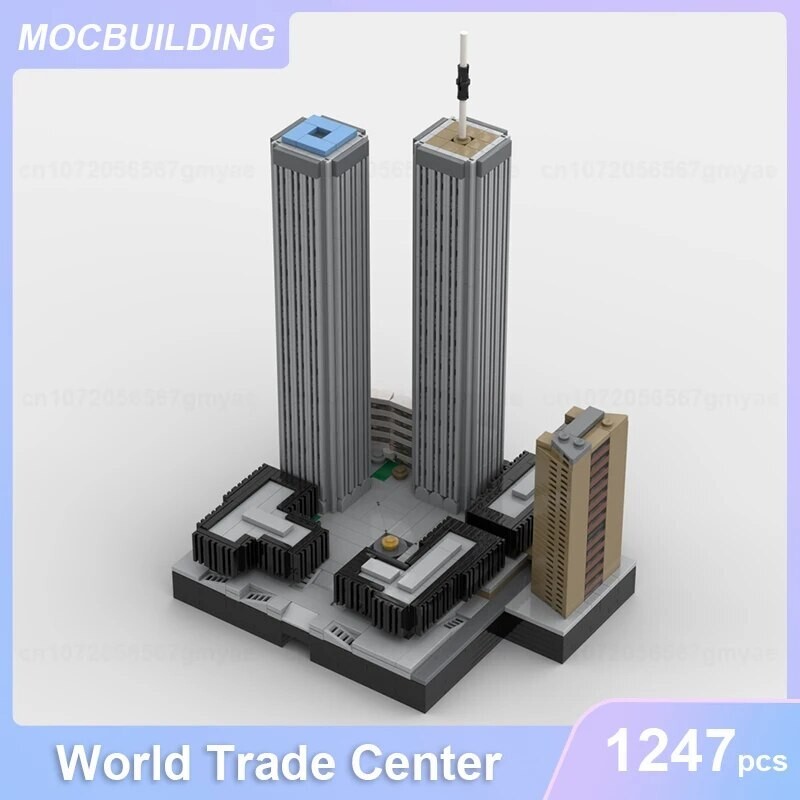 World Trade Center 1987-2001 Architecture Model MOC Building Blocks