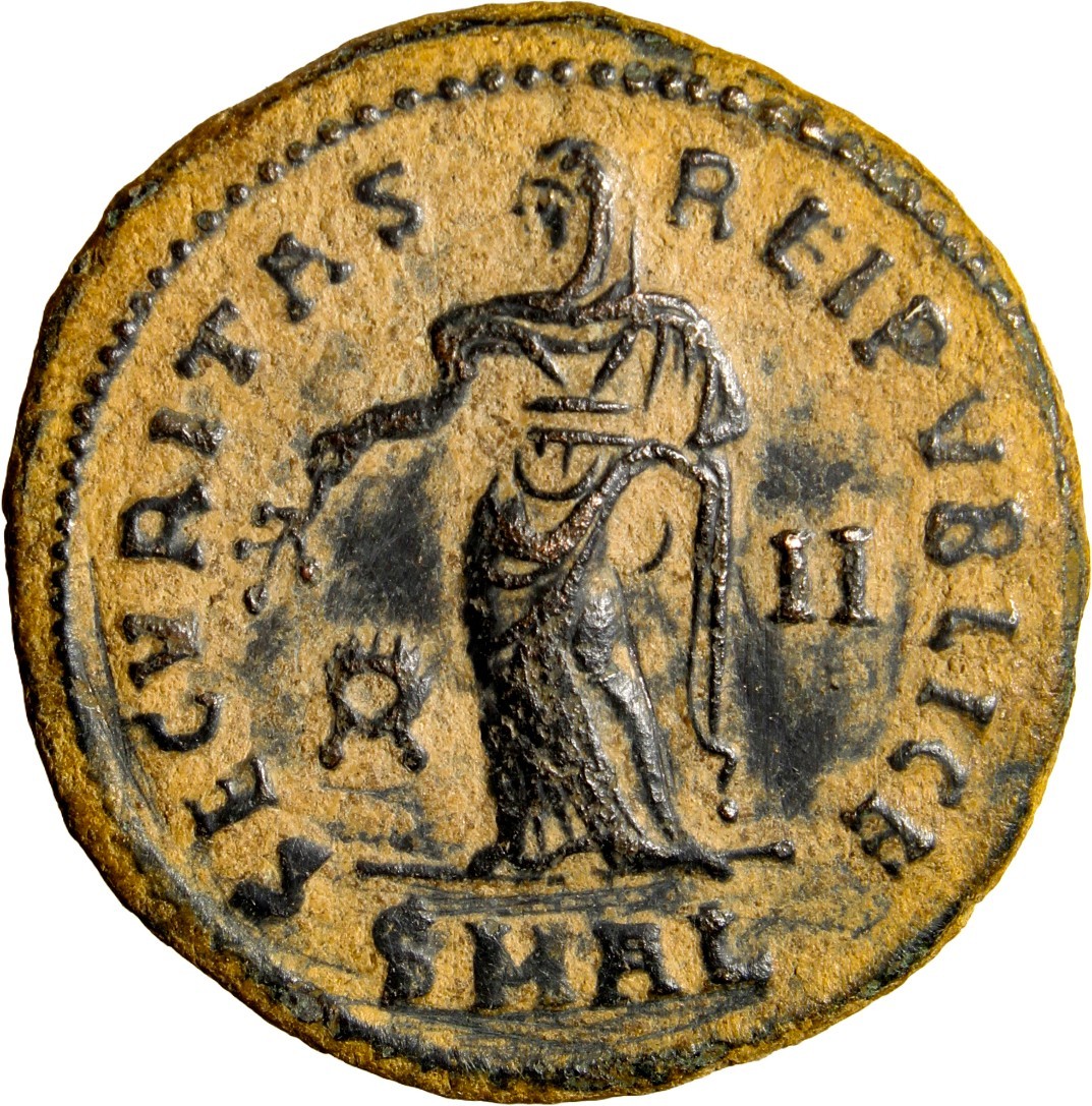 SAINT Helena. Augusta, AD 324-328/30. Æ Follis (18mm) Alexandria Mint Coin SAINT Helena. Augusta, AD 324-328/30. Æ Follis (18mm) Alexandria Mint Coin