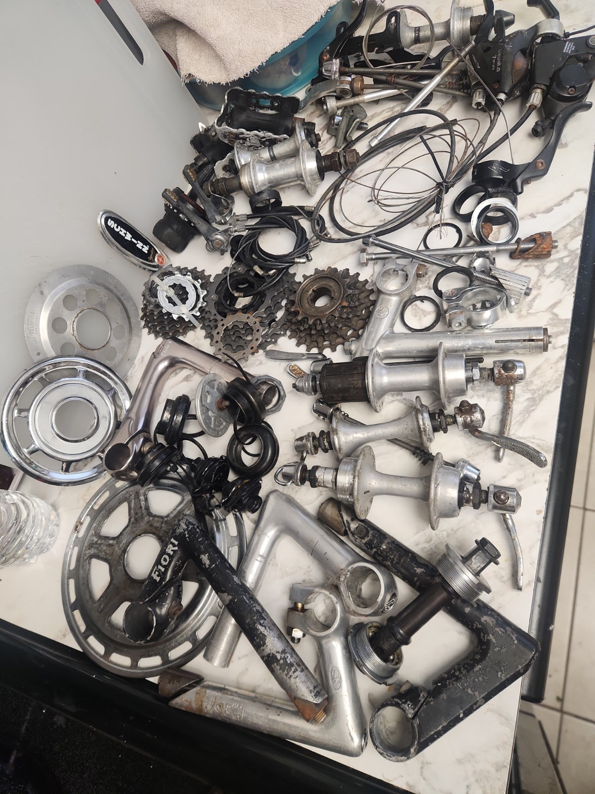 Vintage Bicycle Parts Lot Shimano And Others Over 40 Pieces. Vintage Bicycle Parts Lot Shimano And Others Over 40 Pieces.