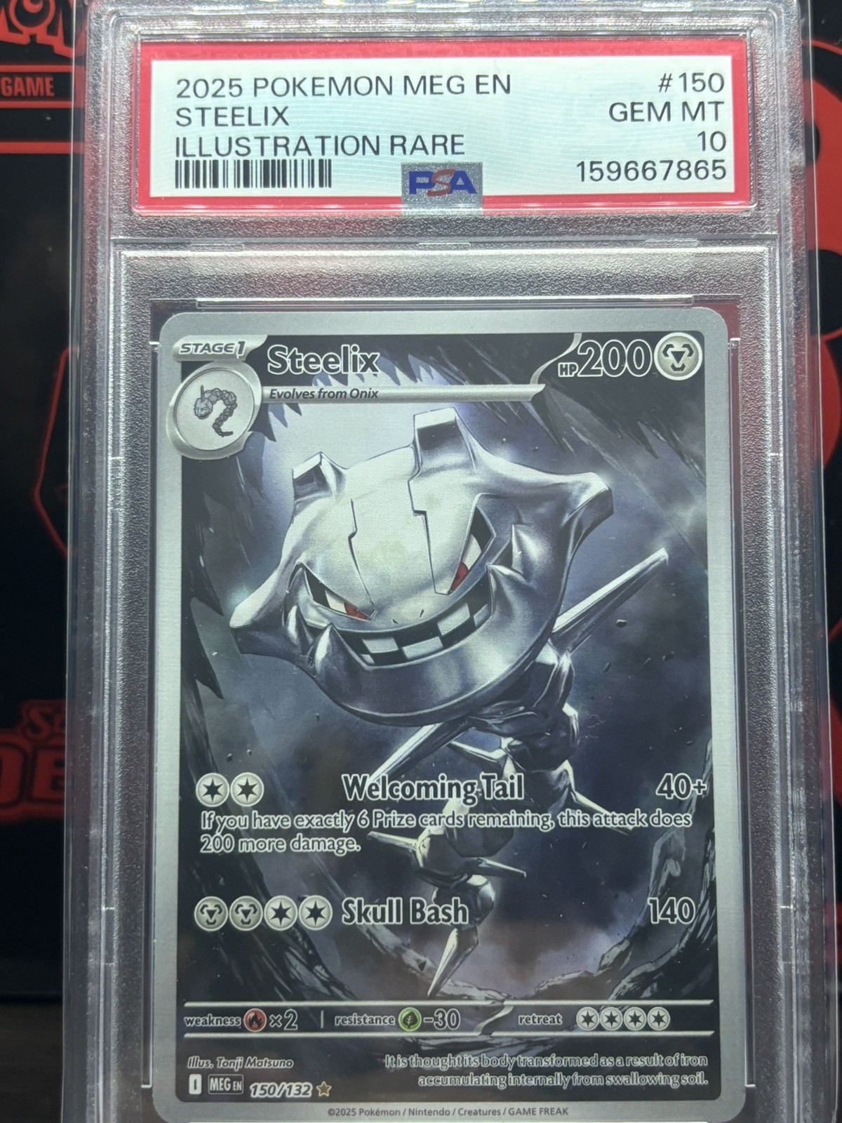 Steelix 150/132 Mega Evolution Illustration Rare PSA 10 GEM MINT 💎