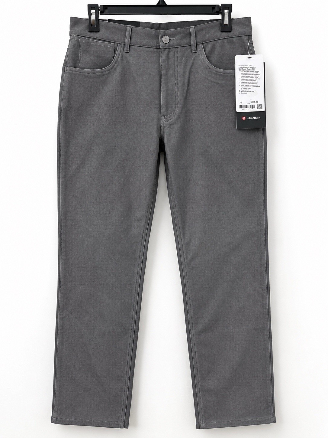 lululemon EasyFive Classic Straight Pant Men 33x32 Gray NWT LM5BI2S