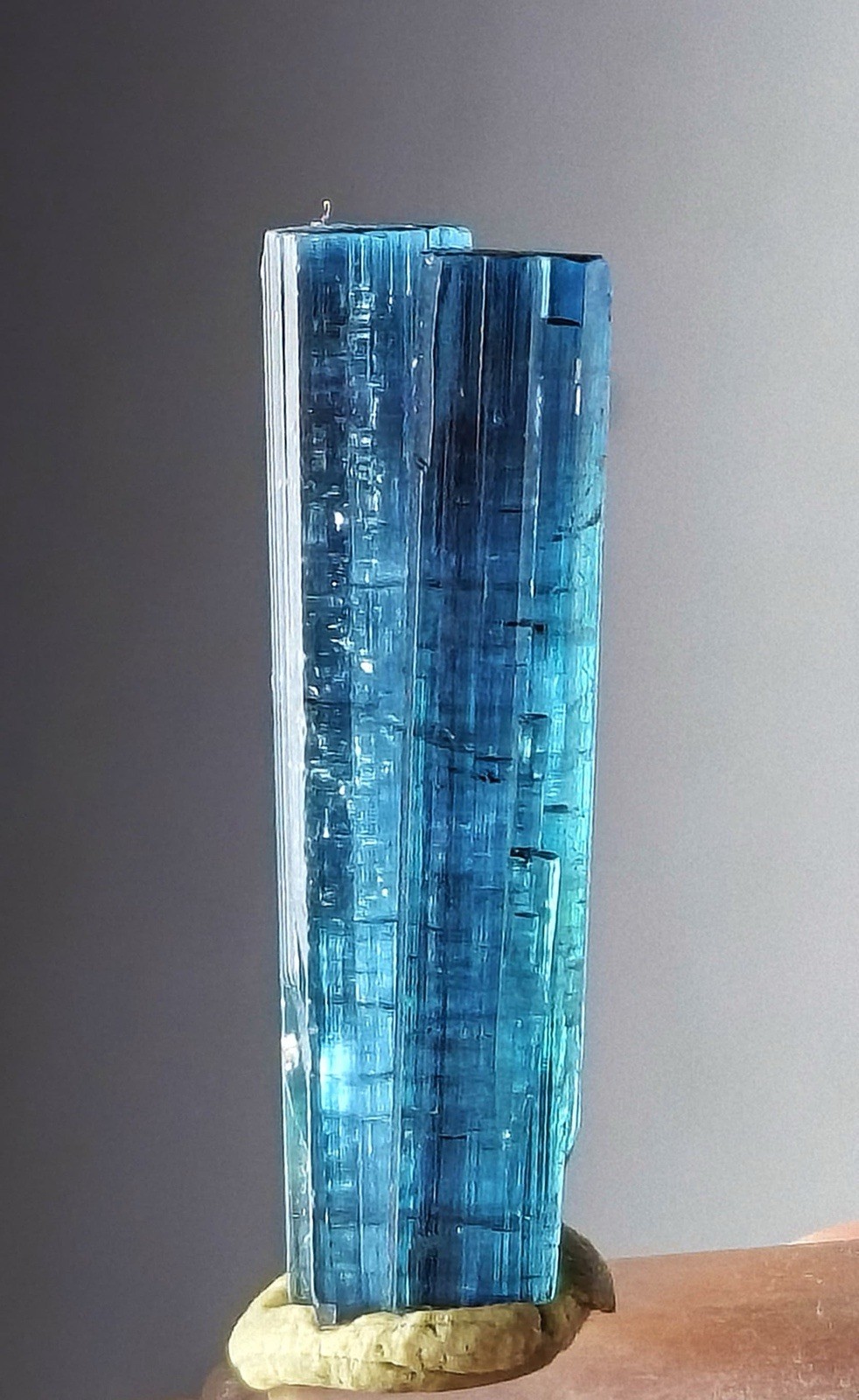 Beautiful An Amazing Ink Blue Indicolite Color Tourmaline Crystal From Afg
