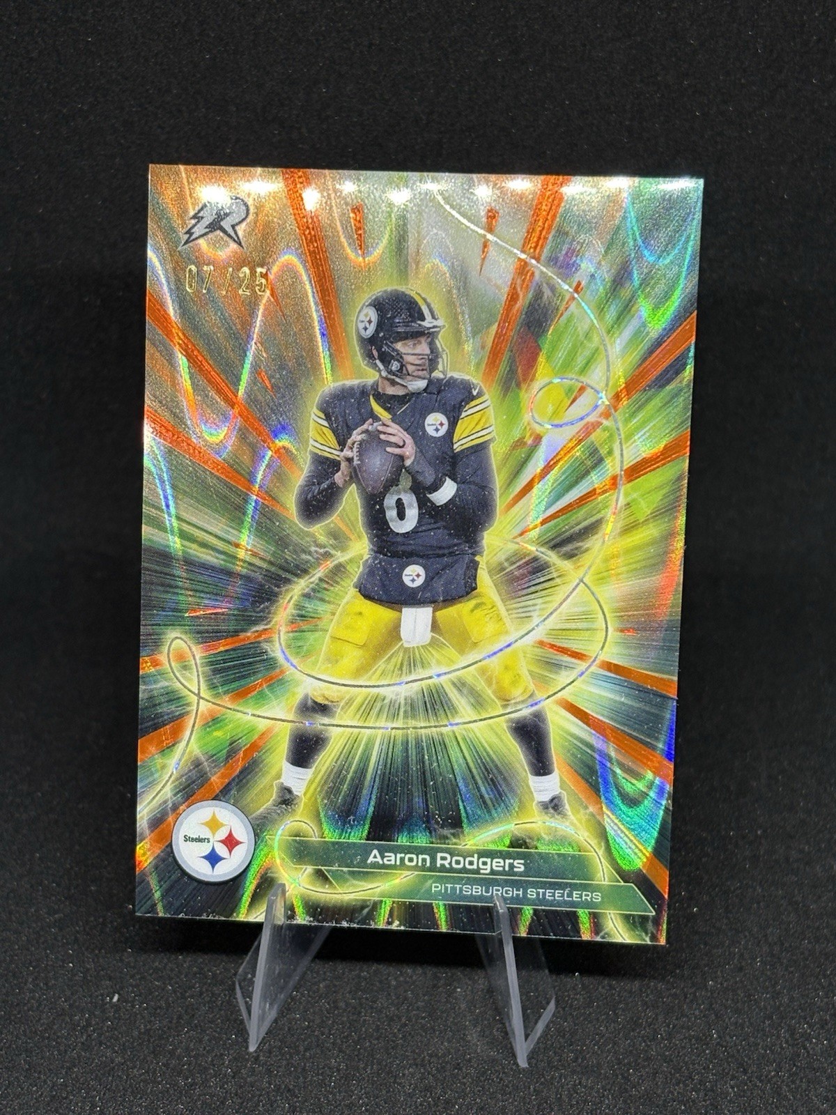 Topps Resurgence 2025 Conductors #C-25 Aaron Rodgers /25 Orange Power Surge