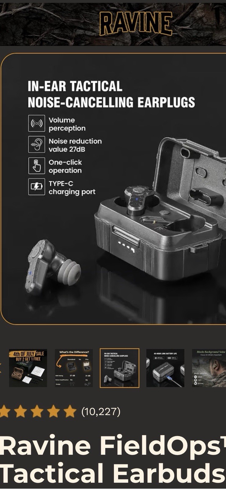Ravine Field Ops Pro Hearing Protection Earbuds With Lifetime Warranty Ravine Field Ops Pro Hearing Protection Earbuds With Lifetime Warranty