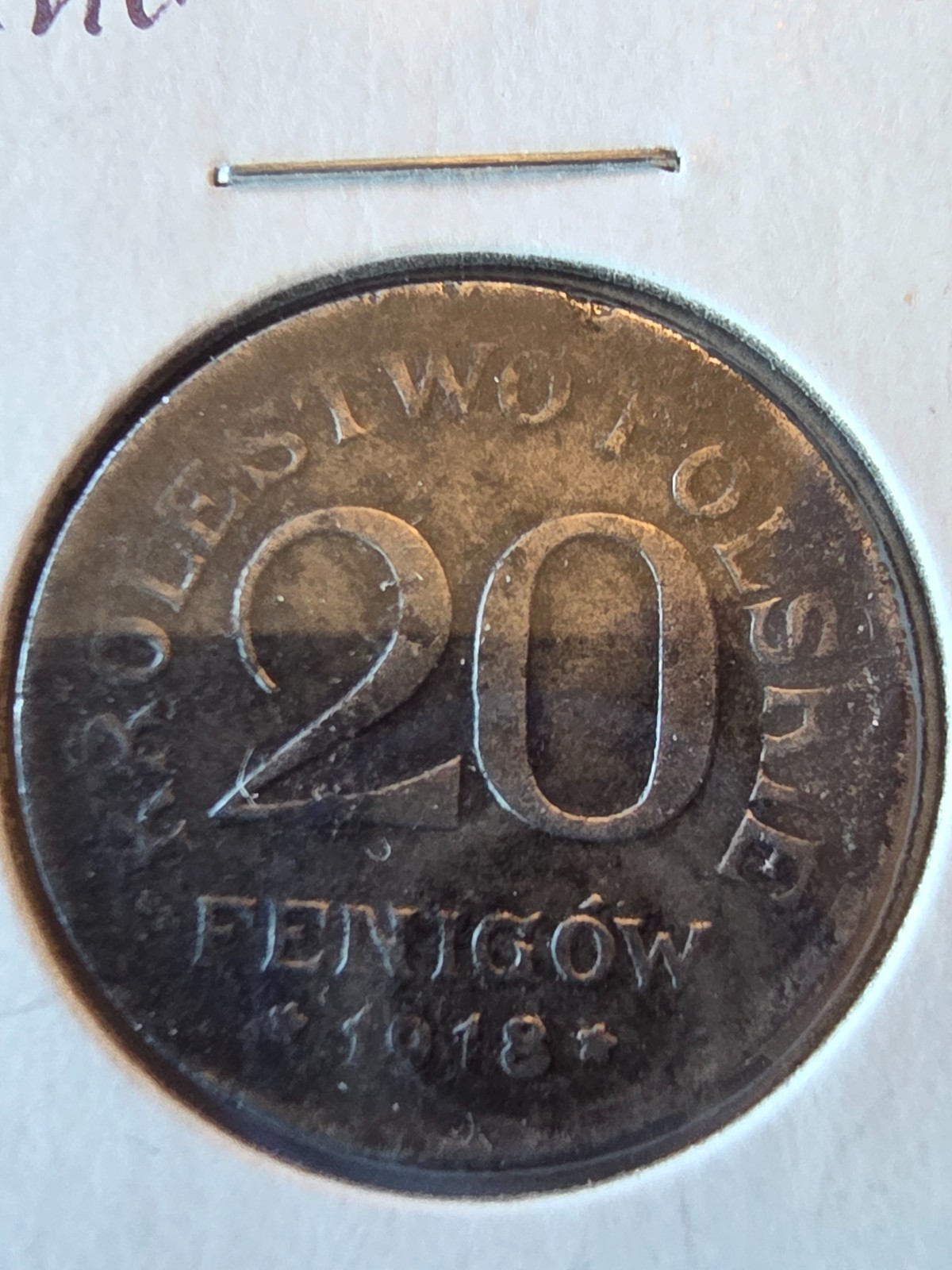 Poland 20 Fenigow 1918 FF Iron Coin Y#7 German Occupation Poland 20 Fenigow 1918 FF Iron Coin Y#7 German Occupation