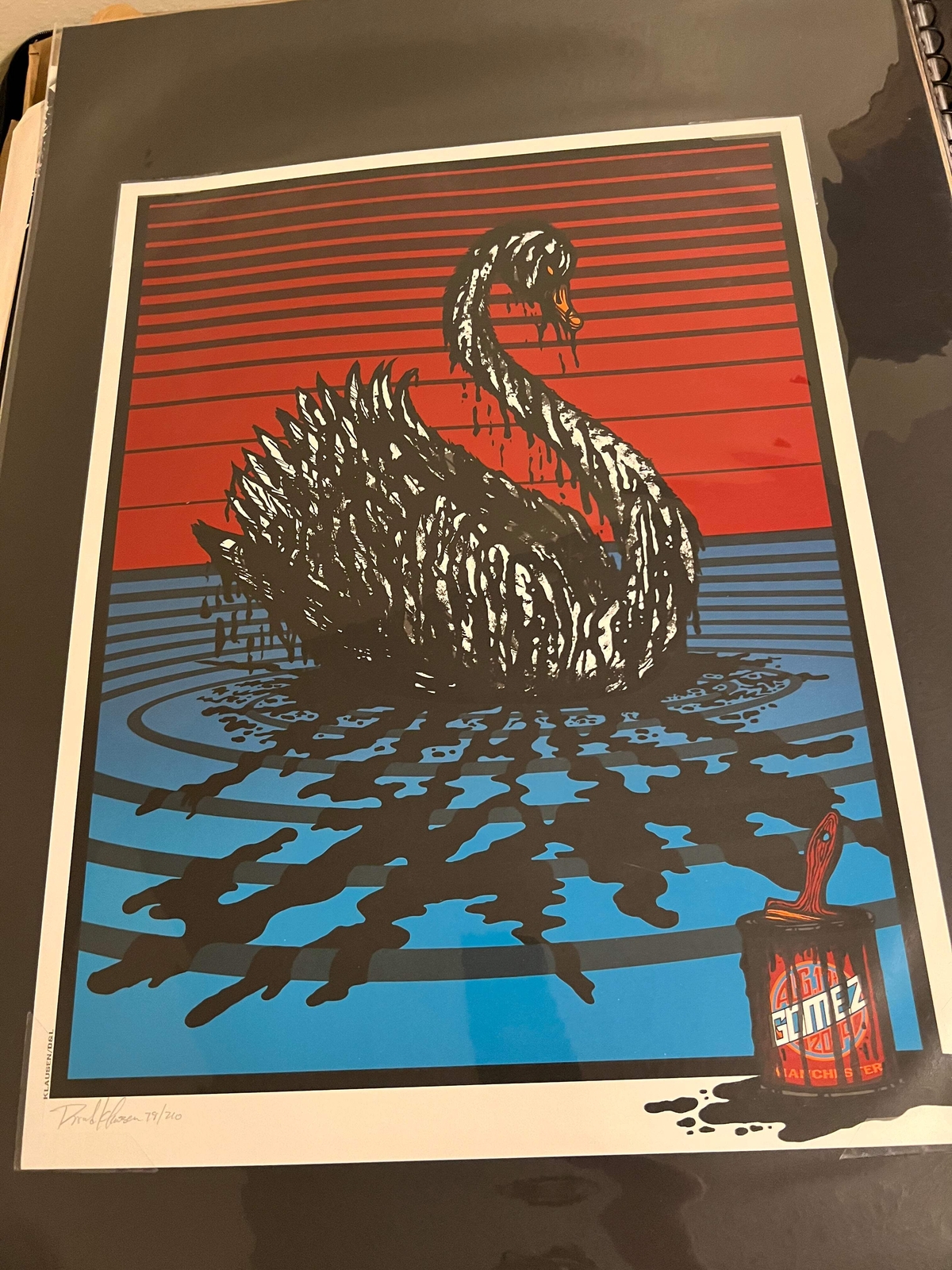 PEARL JAM MANCHESTER 2009 BRAD KLAUSEN SIGNED SN 18.5x24