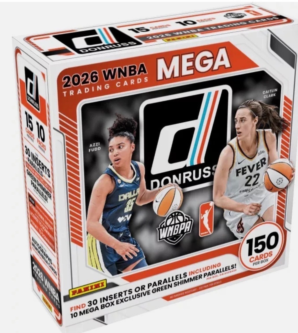 2026 Panini Donruss WNBA Basketball Factory Sealed Mega Box 2026 Panini Donruss WNBA Basketball Factory Sealed Mega Box