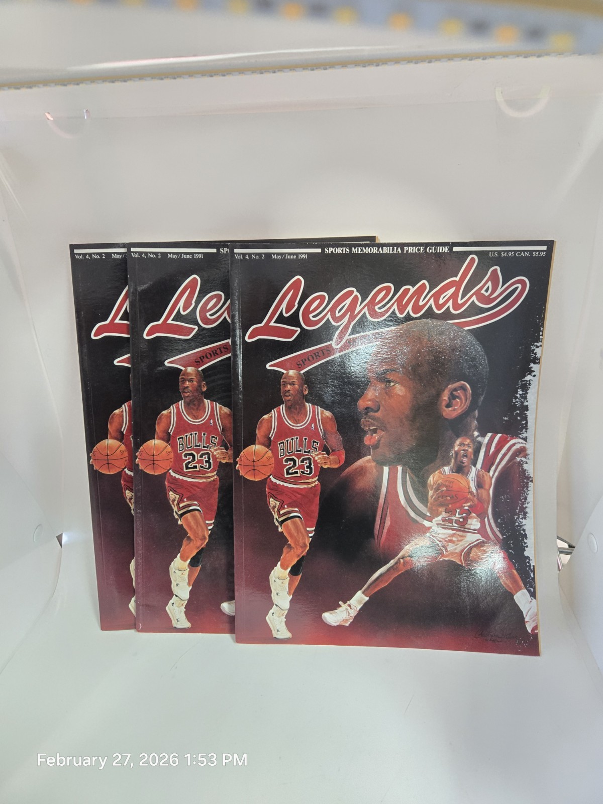 LEGENDS SPORTS MEMORABILIA Magazine MICHAEL JORDAN May/June 1991 With  Cards