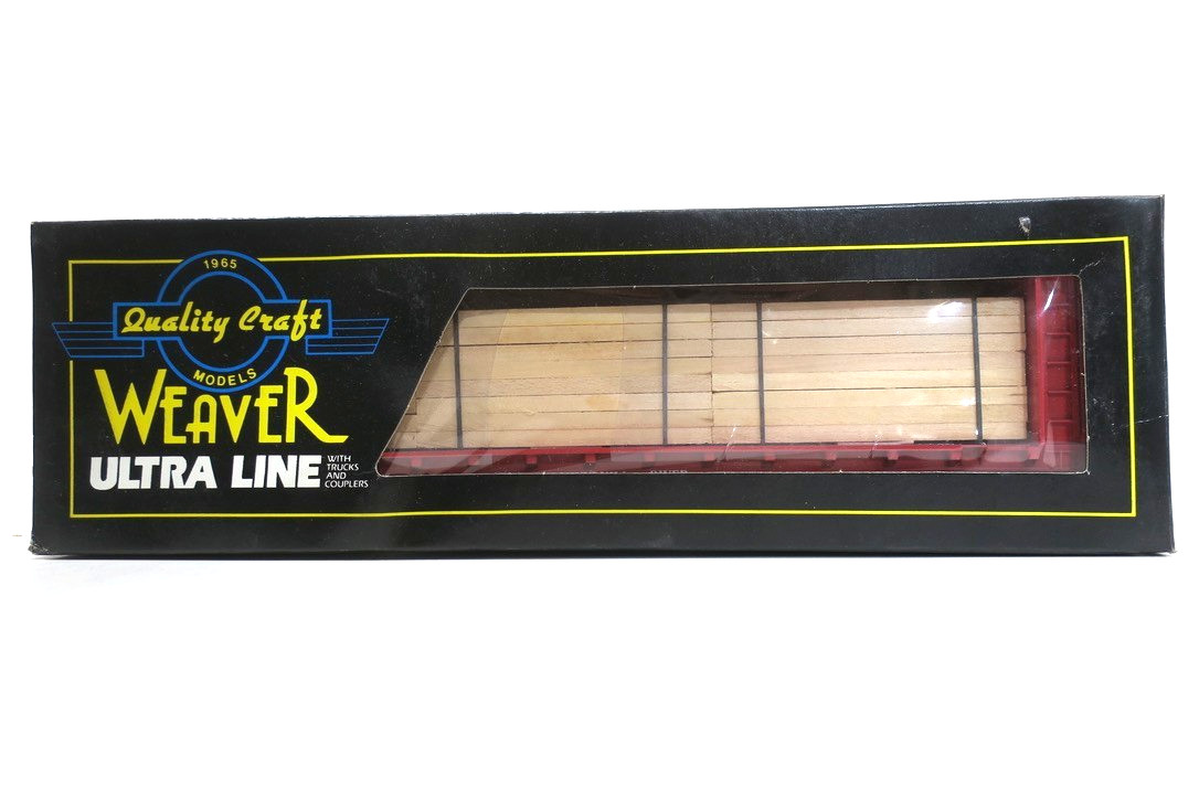 Weaver Ultra Line Llewellyn Lumber Ind Bulkhead Flat Car Load 3 RAIL FD97 #185