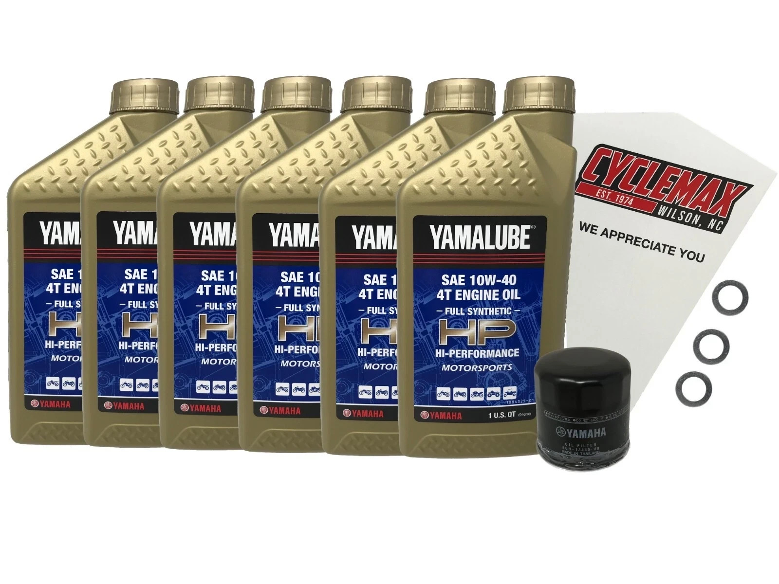 Cyclemax Full Synthetic 10W-40 Oil Change Kit fits 2011-2017 Yamaha Raider Cyclemax Full Synthetic 10W-40 Oil Change Kit fits 2011-2017 Yamaha Raider