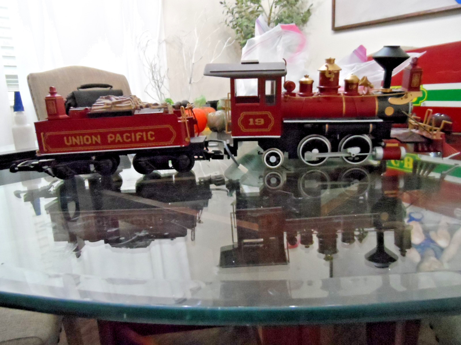 BACHMANN G SCALE UNION PACIFIC #19 2-4-2 STEAM LOCOMOTIVE W/TENDER AUDIO STEAM BACHMANN G SCALE UNION PACIFIC #19 2-4-2 STEAM LOCOMOTIVE W/TENDER AUDIO STEAM