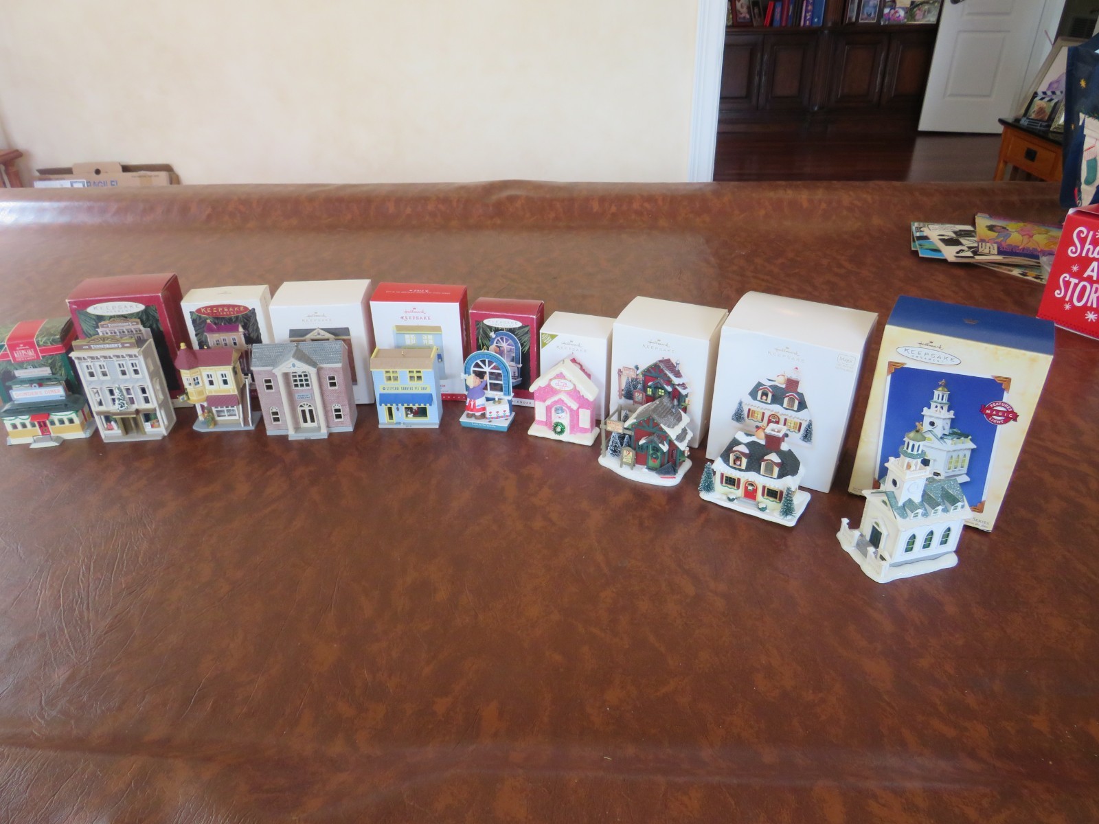 Hallmark Keepsake Houses and Shops Lot of 10 Ornaments 1990-2015 Hallmark Keepsake Houses and Shops Lot of 10 Ornaments 1990-2015