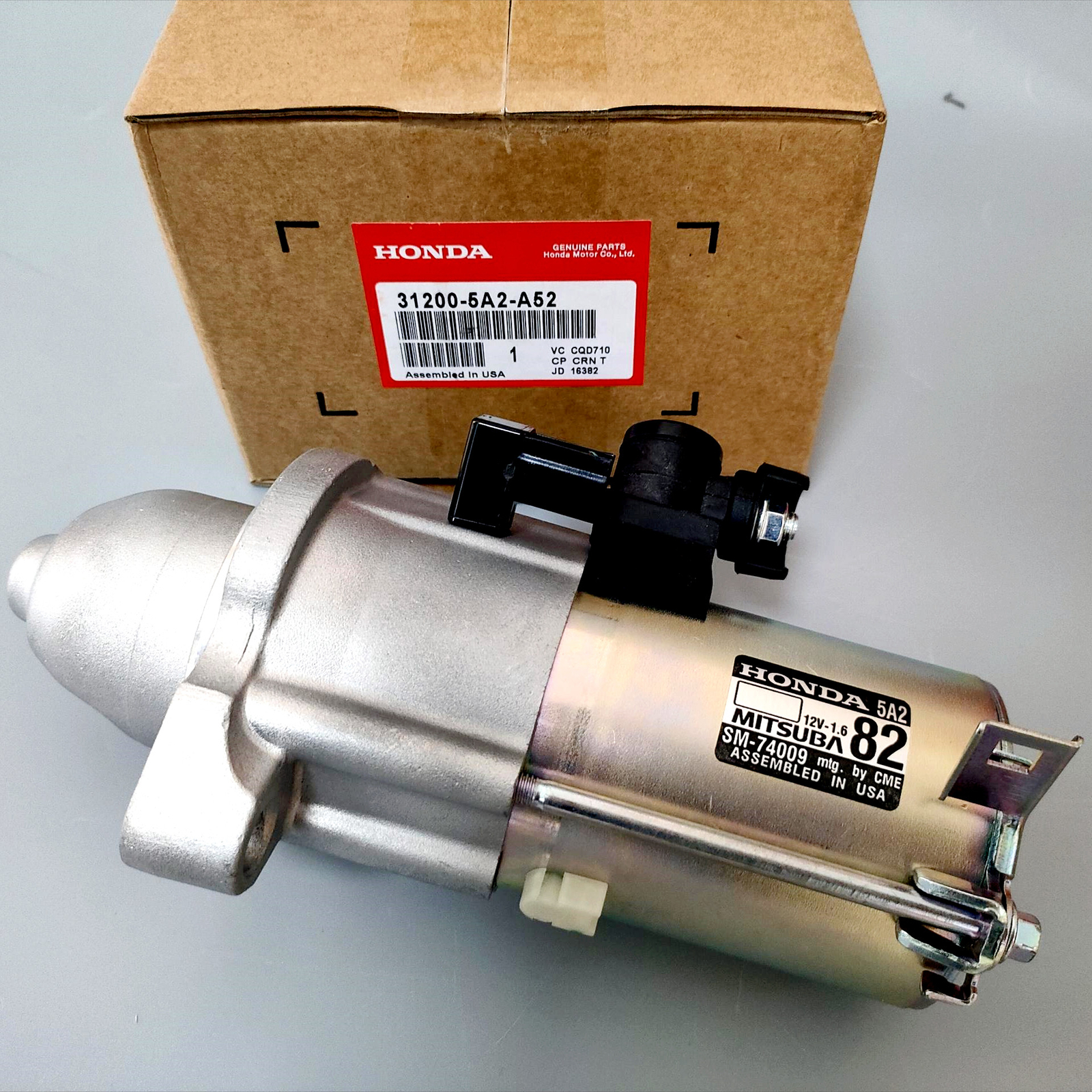 31200-5A2-A52 Starter Fits Honda Accord 2.4L 2013-2017 & CR-V CRV 2.4L 2015-2016