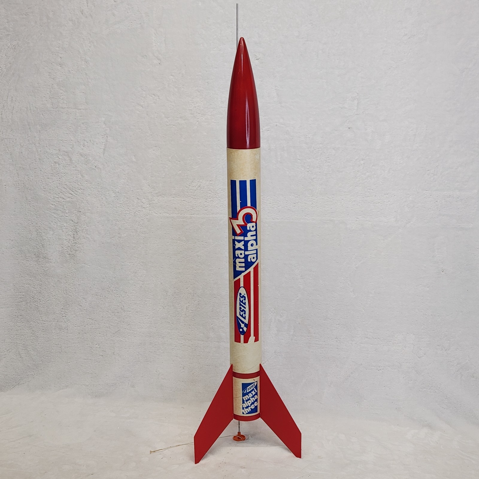 Vintage Estes 33 Inch Maxi Alpha 3 Model Rocket Shell Launch Rod Display Prop