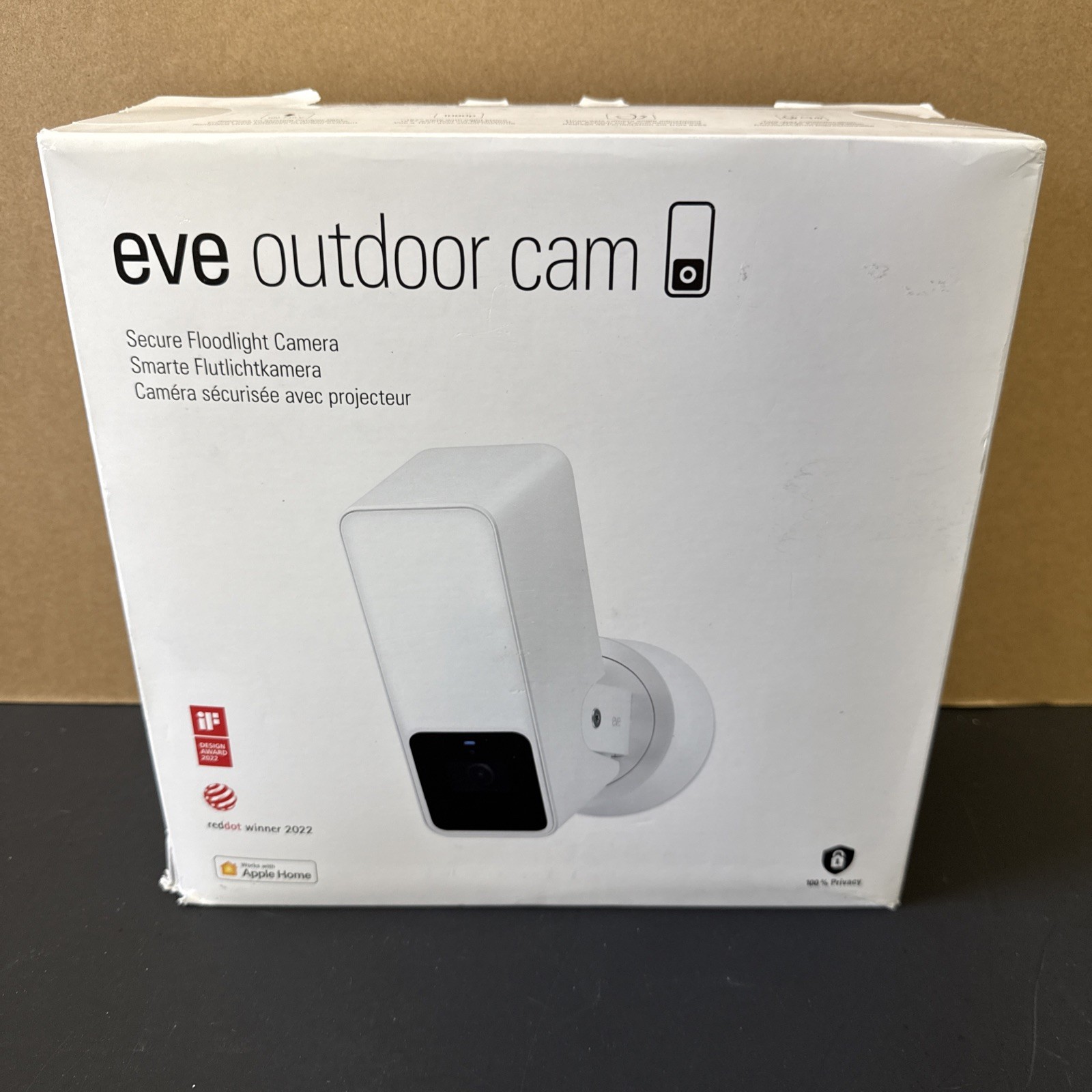 Eve Outdoor Cam White Edition Secure floodlight camera with Apple Home Kit NEW