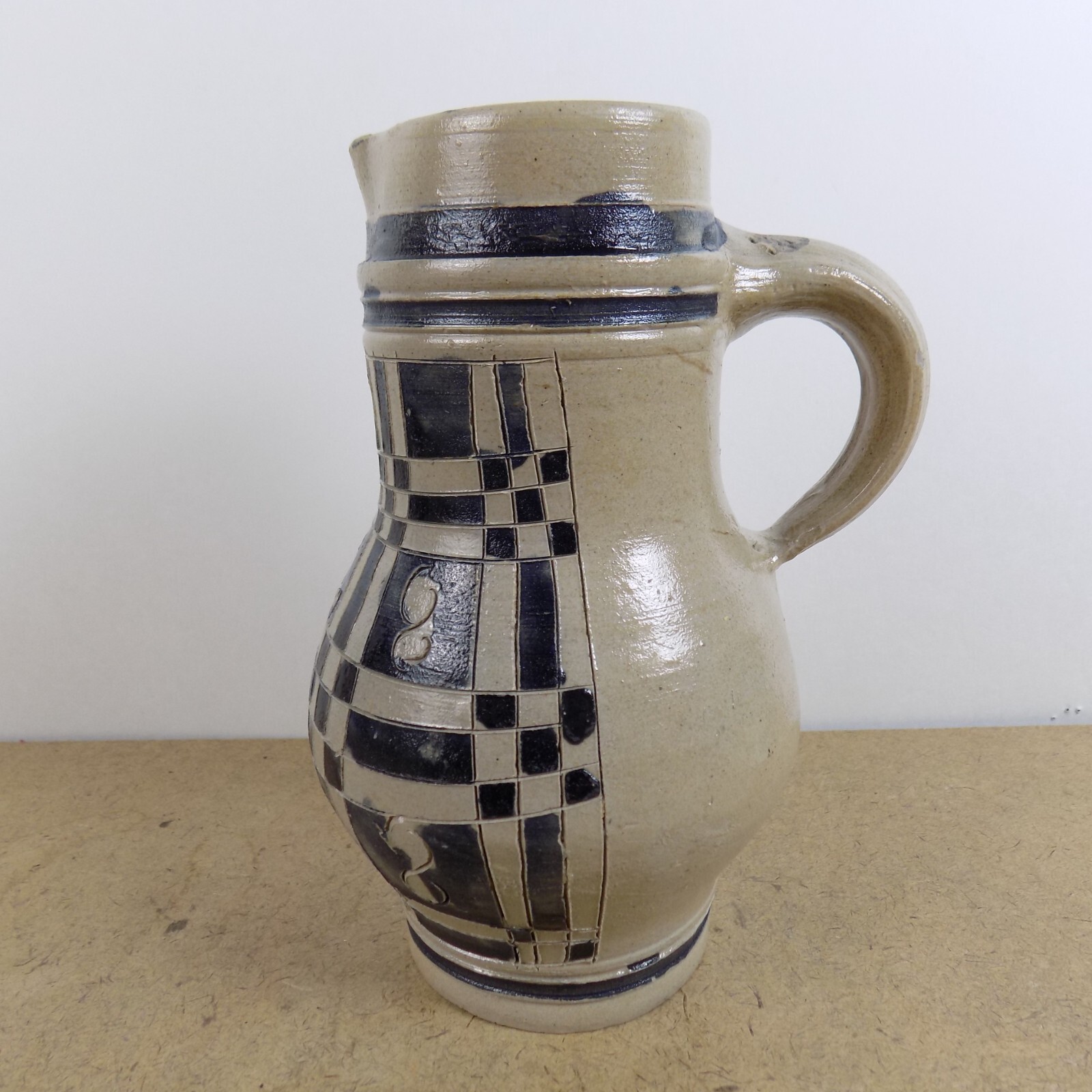 Antique German Westerwald Stoneware Bembel Stein or Pitcher 7 Antique German Westerwald Stoneware Bembel Stein or Pitcher 7