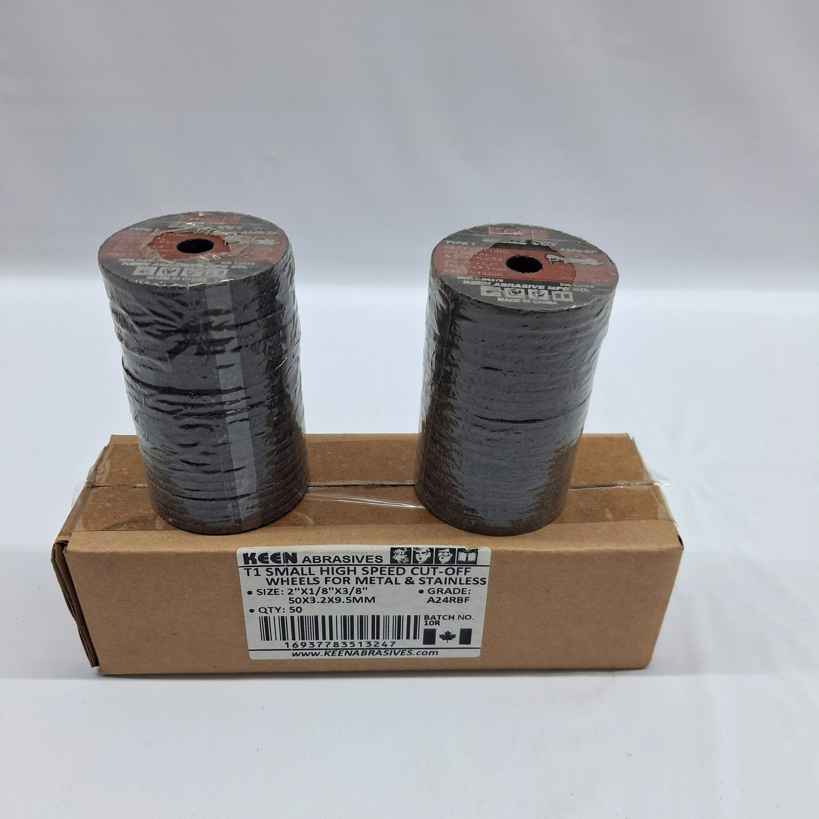 (50) Keen Abrasives 2 x 1/8 x 3/8 Fast Cutting Cut Off Wheels Metal & Stainless (50) Keen Abrasives 2 x 1/8 x 3/8 Fast Cutting Cut Off Wheels Metal & Stainless